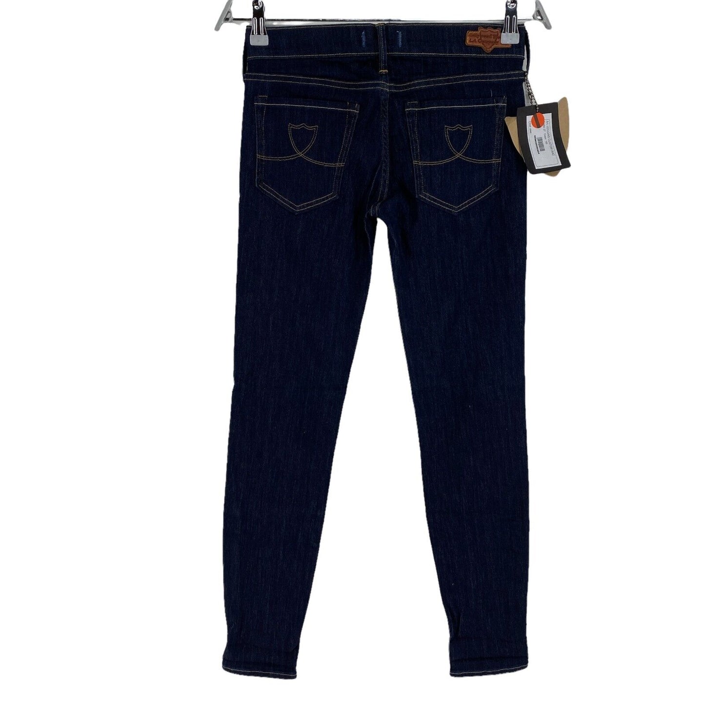 UVP 173 € HTC Marineblaue Jeans mit Skinny-Bein aus Baumwollmischung, Größe 27 28