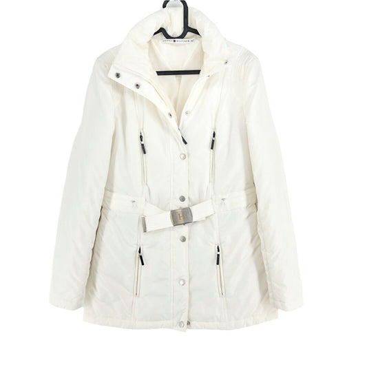 TOMMY HILFIGER Veste manteau ceinturée rembourrée blanche Taille S