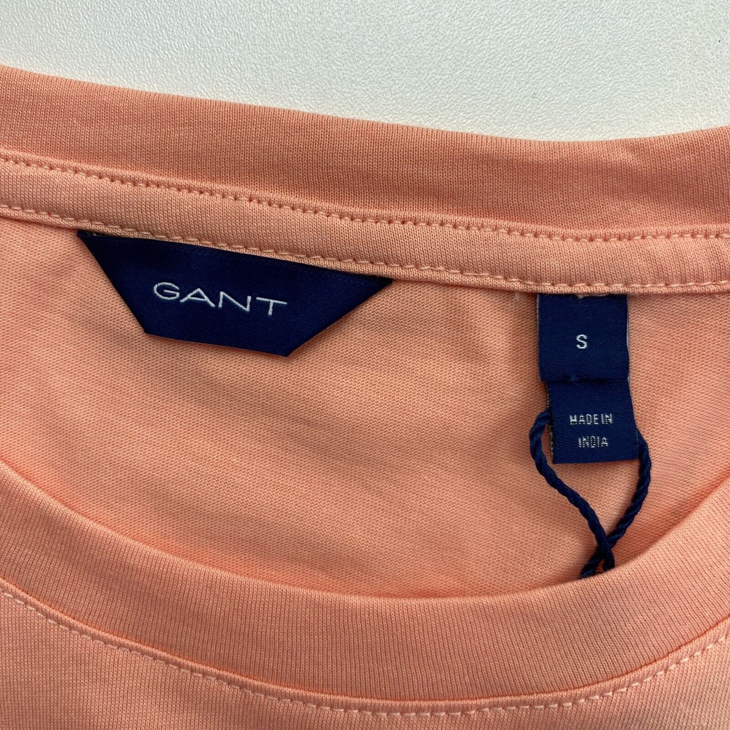 GANT Hellorange Original Rundhals-T-Shirt Größe S