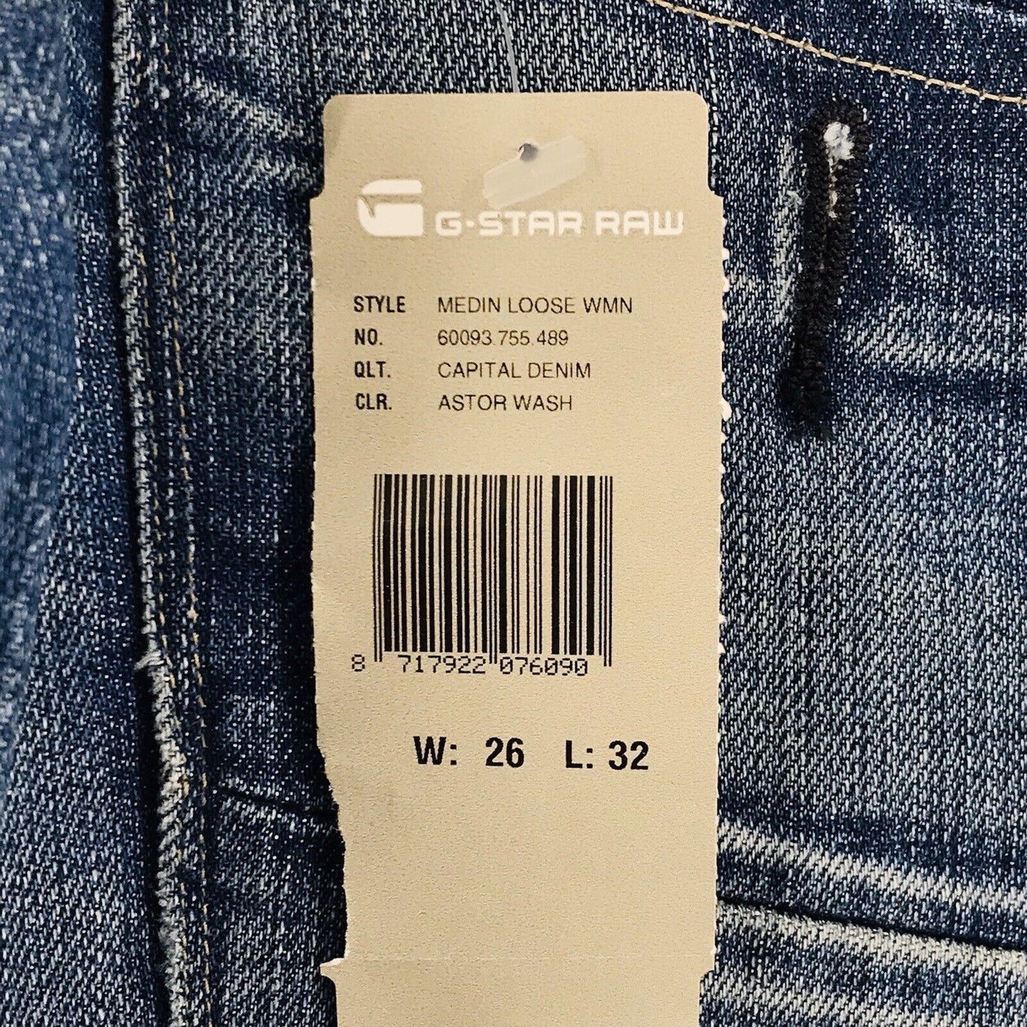 G-STAR RAW MEDIN PANT Women Blue Loose Slight Bootcut Fit Jeans W26 L32