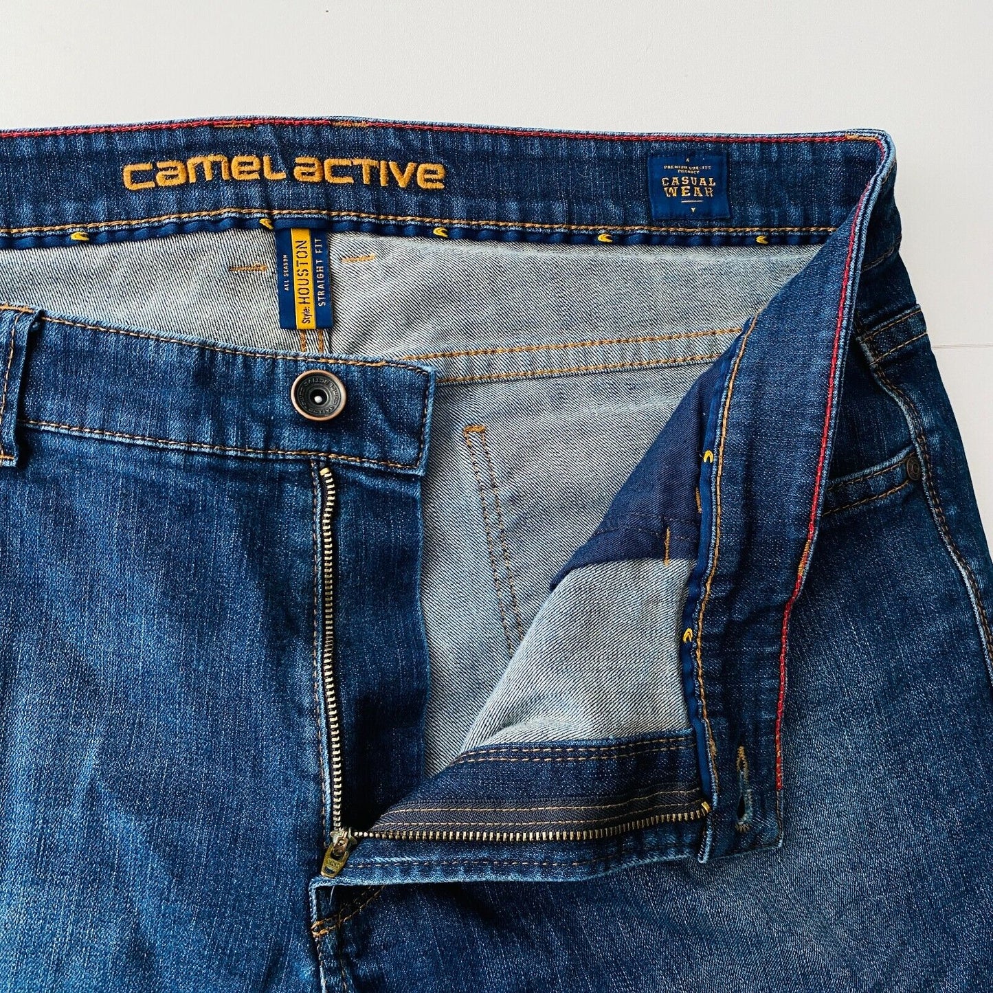 Camel Active HOUSTON Mens Dark Blue Regular Straight Fit Jeans Size W42 L36