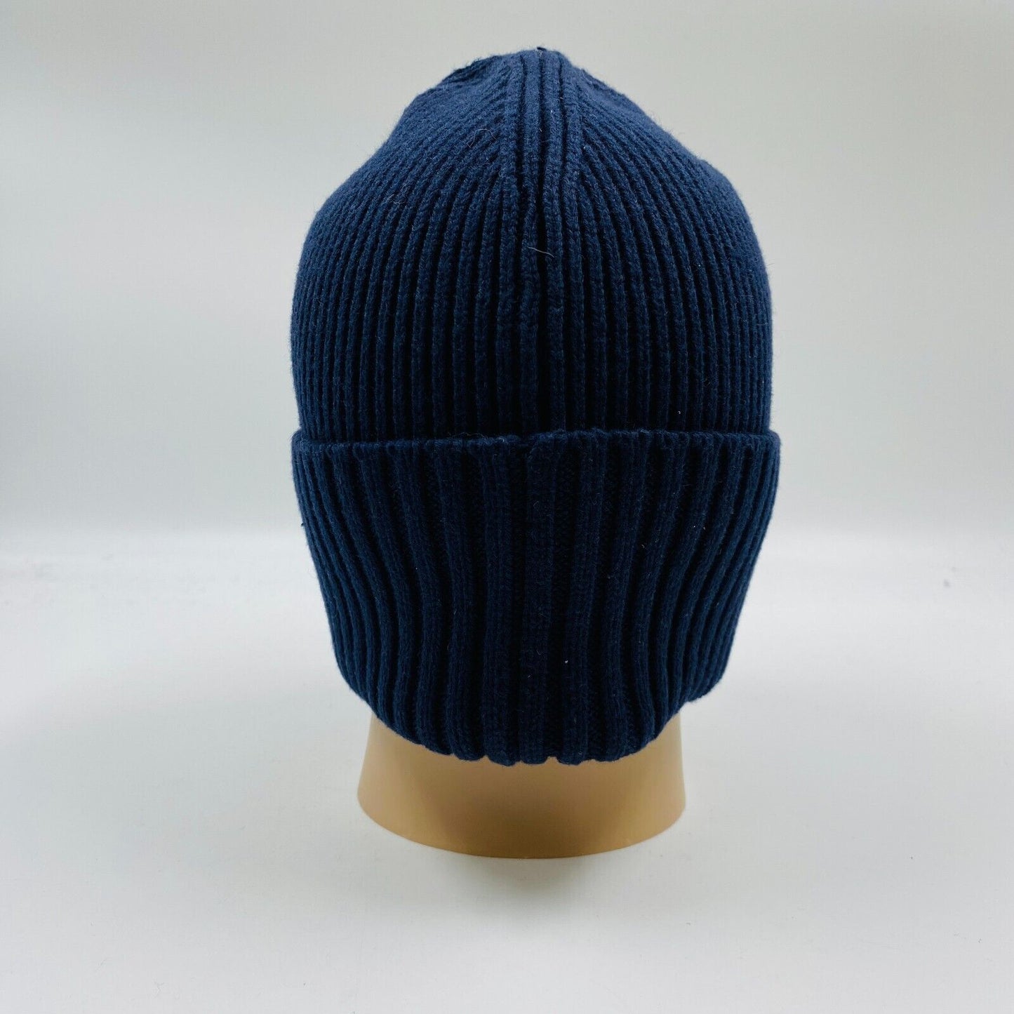 GANT Unisex Dark Blue Cotton Wool Blend Beanie Winter Hat One Size