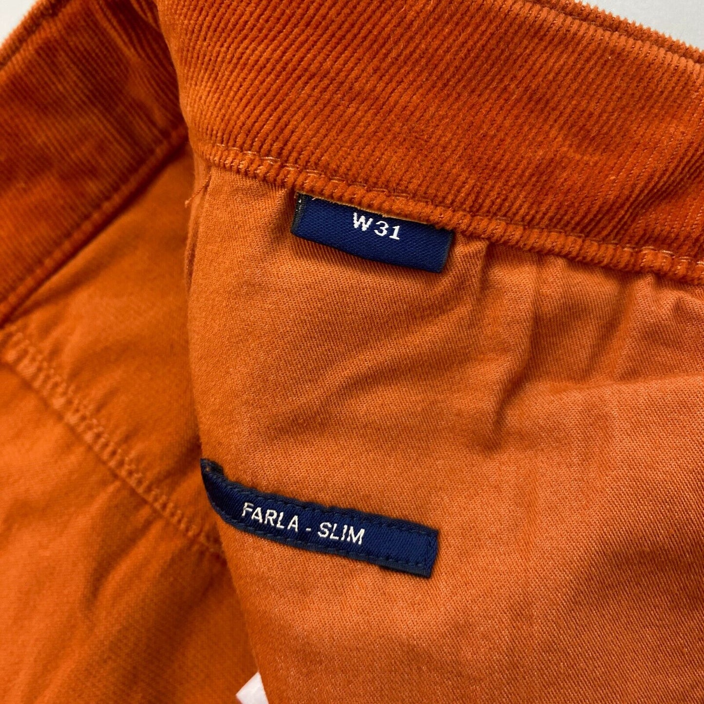 GANT Damen FARLA Cord-Jeans in Slim Fit, verkürzte Jeans in Dunkelorange, Größe W31