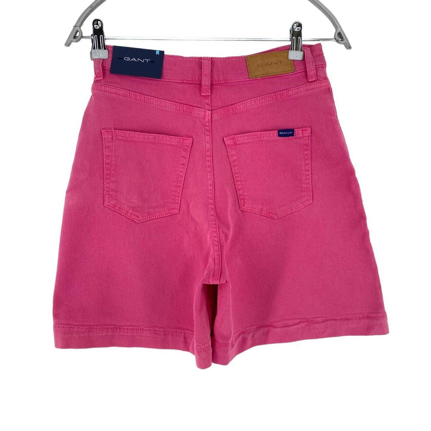 GANT Women Pink Regular Fit Denim Shorts Size W26