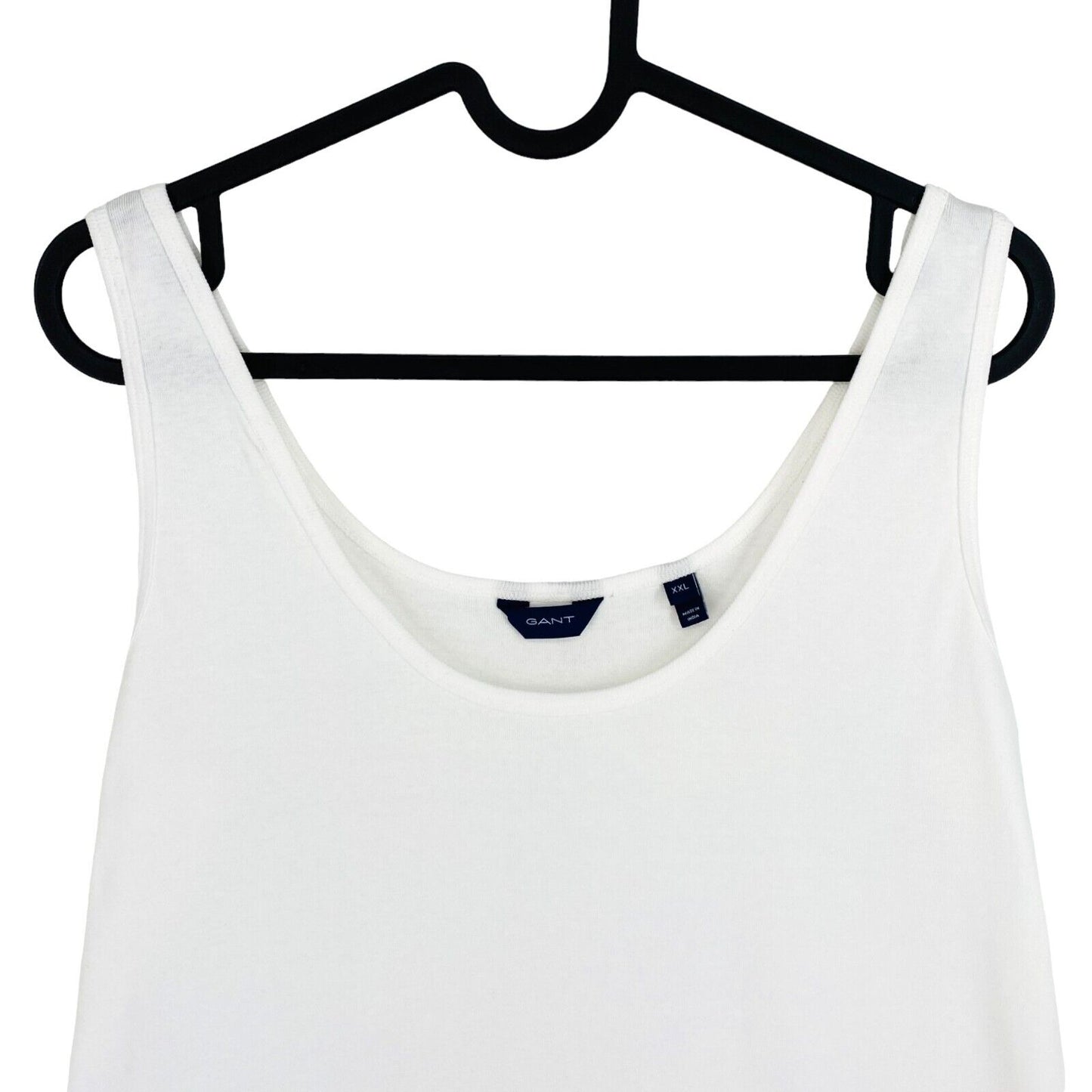 GANT Women White 1x1 Rib Tank Top Size 2XL XXL