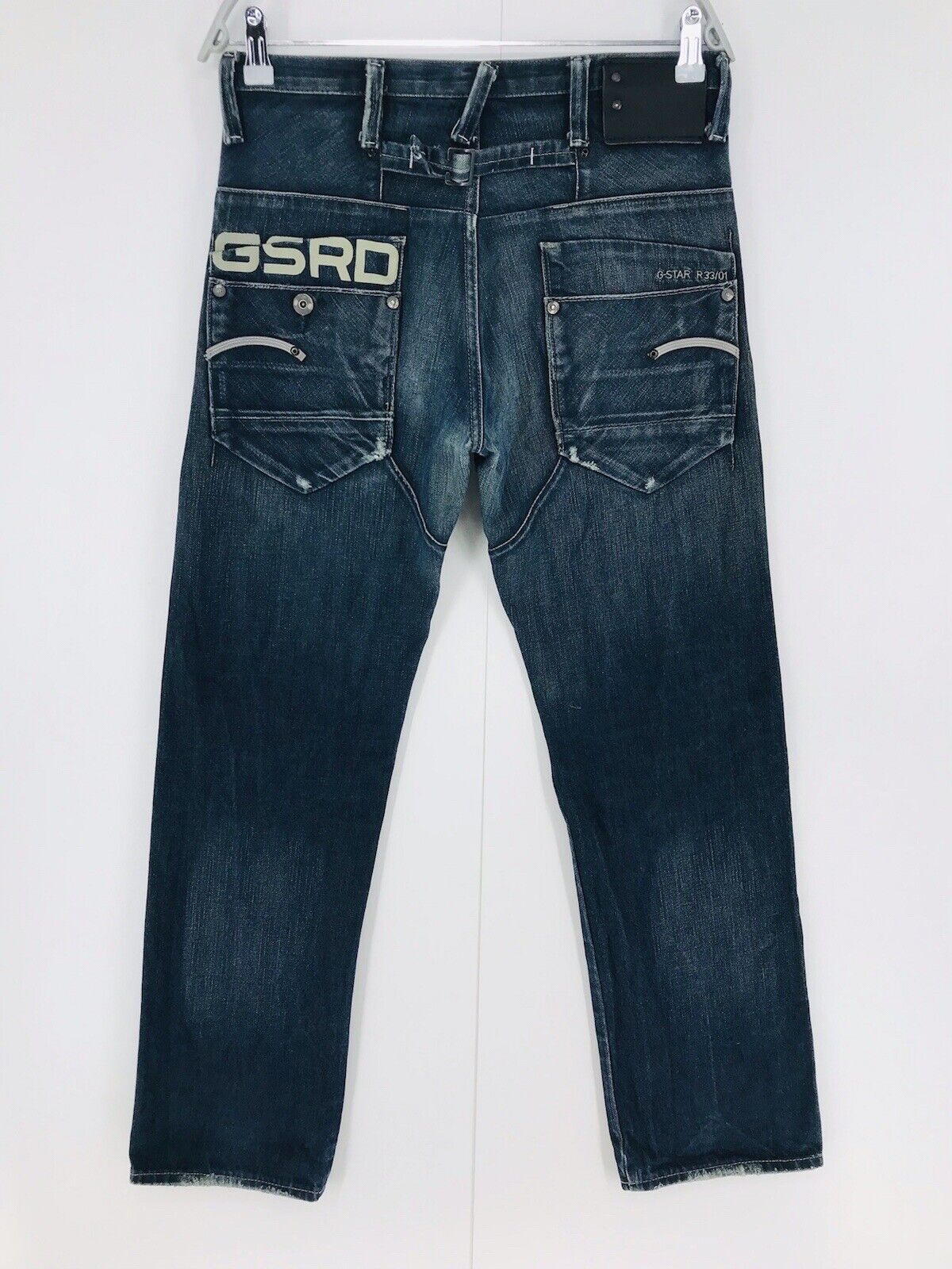 G-STAR RAW 3301 BLADE KRAFT EMBRO Dark Blue Loose Straight Fit Jeans W29 L32