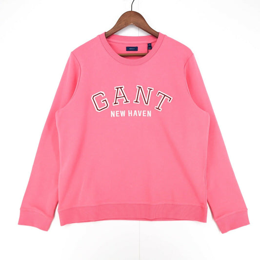 GANT Pink Cotton Blend Crew Neck Cardigan Jumper Size XS