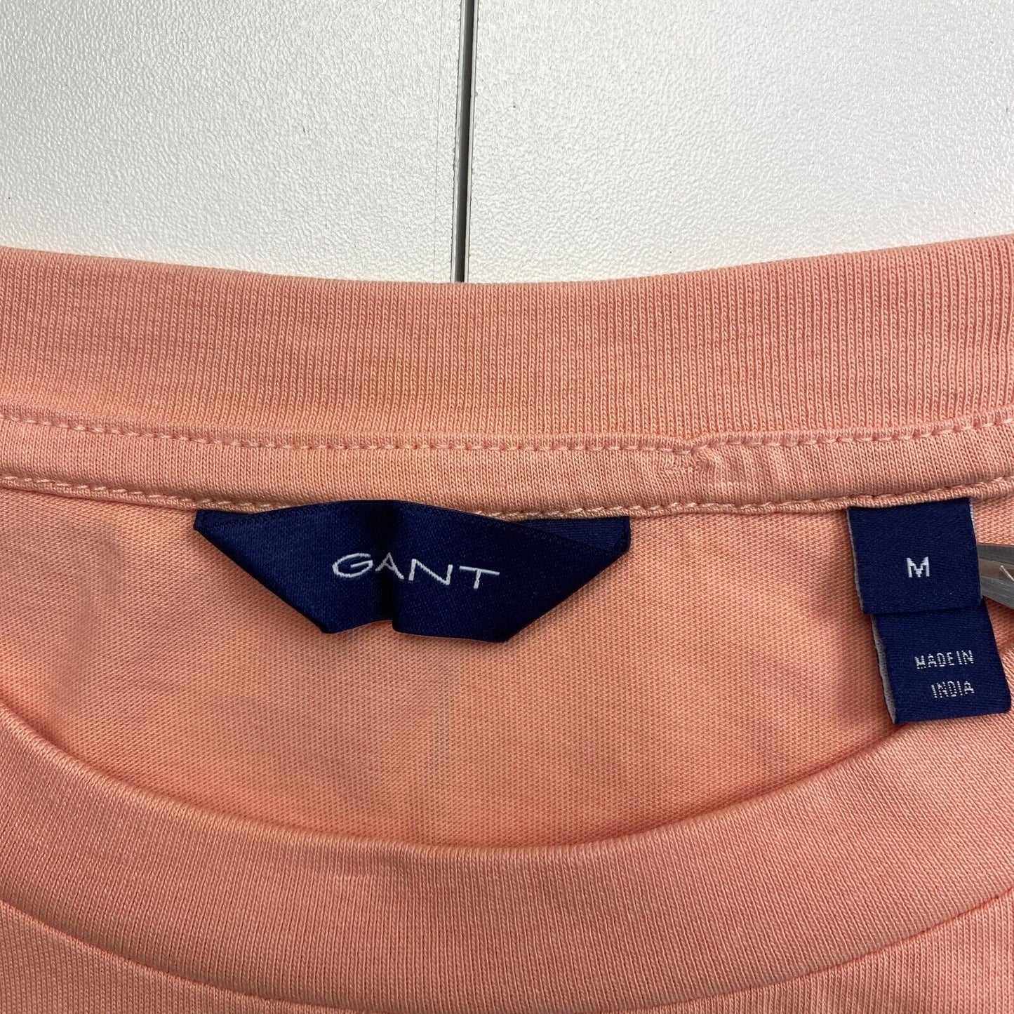 GANT Pinkish Orange Tonal Archive Shield Crew Neck SS T Shirt Size M