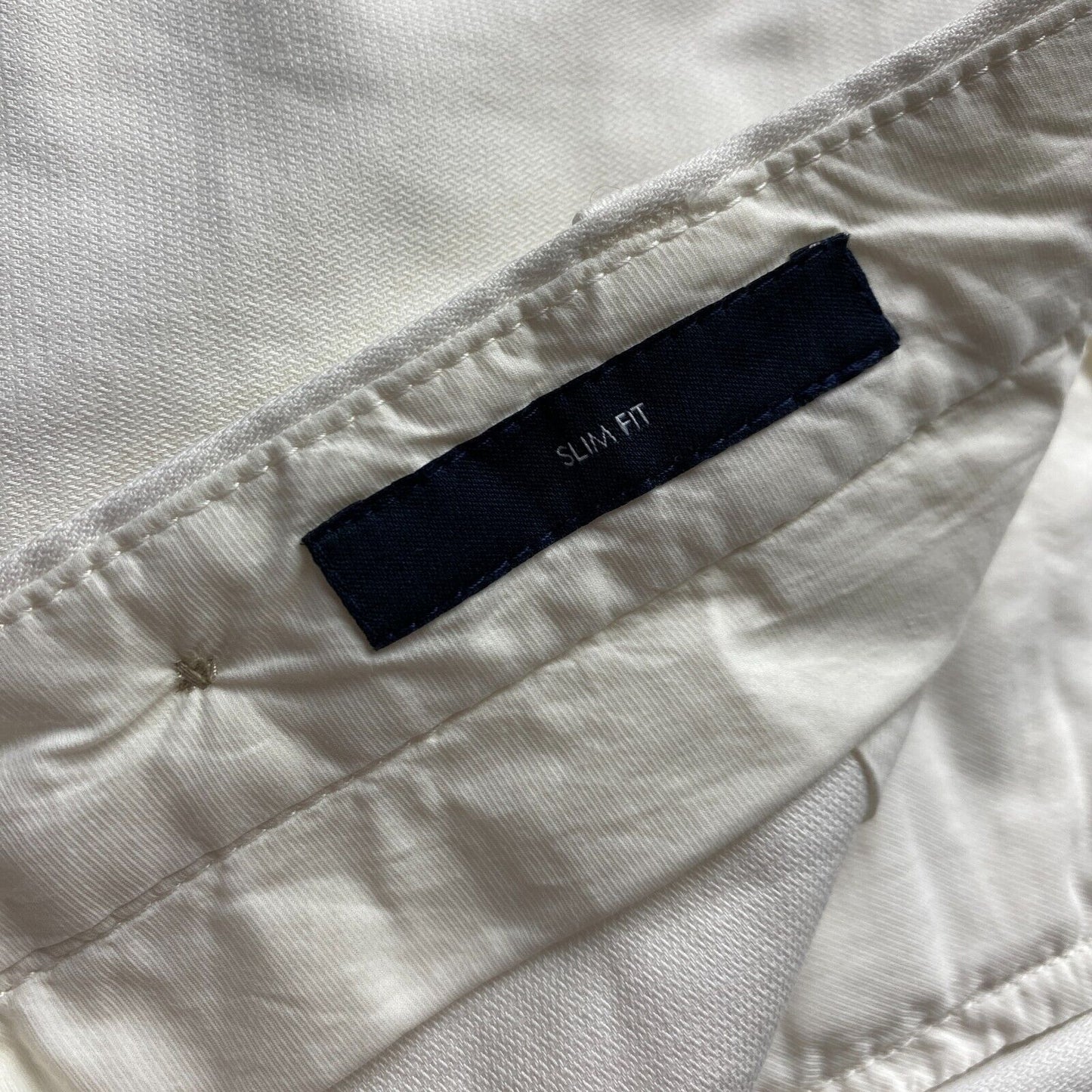 Tommy Hilfiger White Slim Fit Chino Trousers Size 54 W36 L34