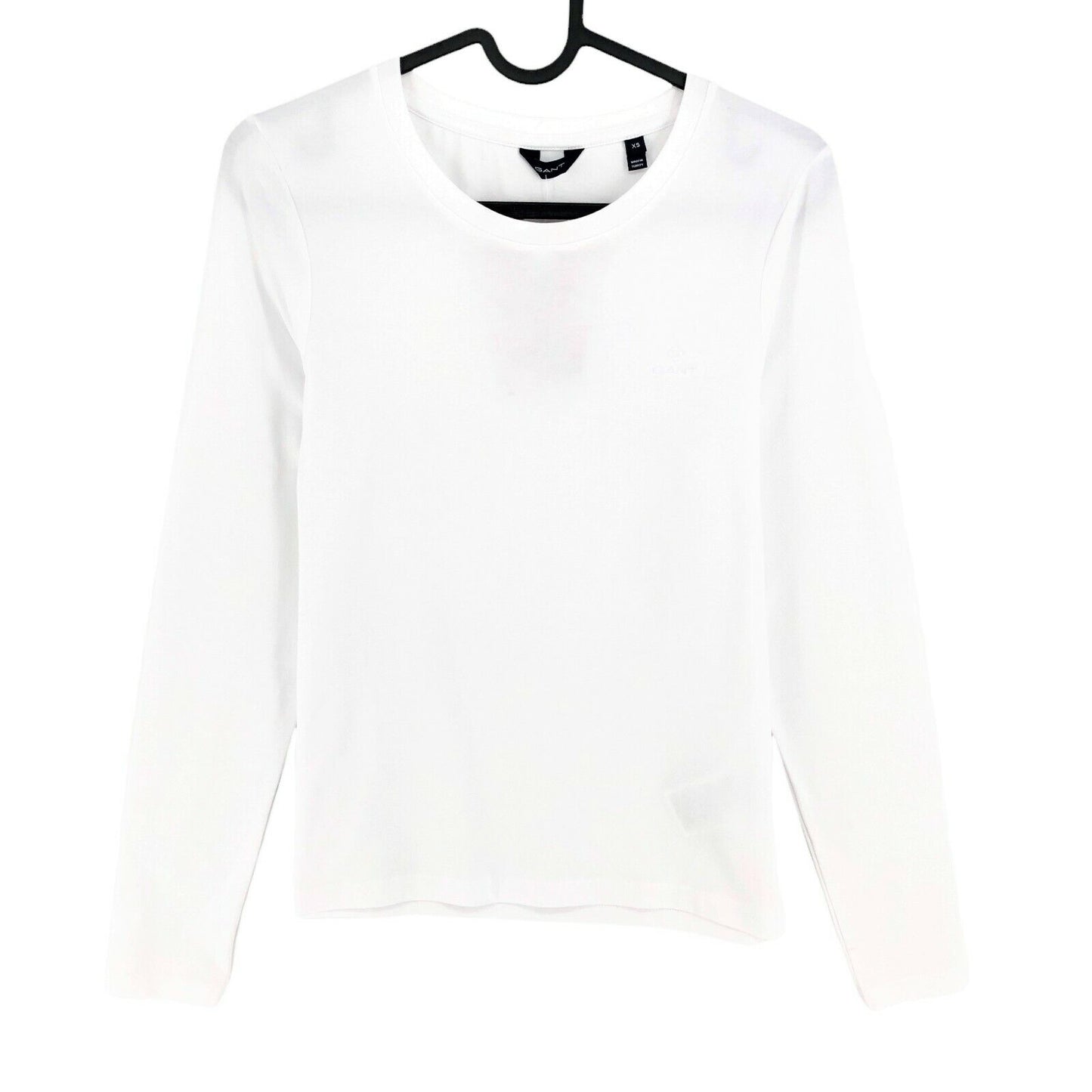 GANT White Crew Neck Long Sleeves T Shirt Top Size XS