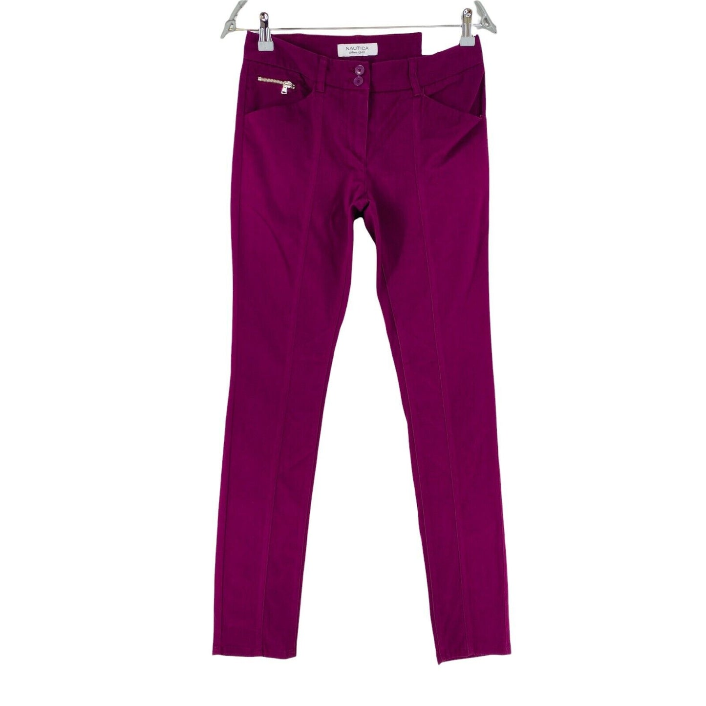 NAUTICA Pantalon chino stretch violet foncé pour femme US 0 W28 / US 2 W29