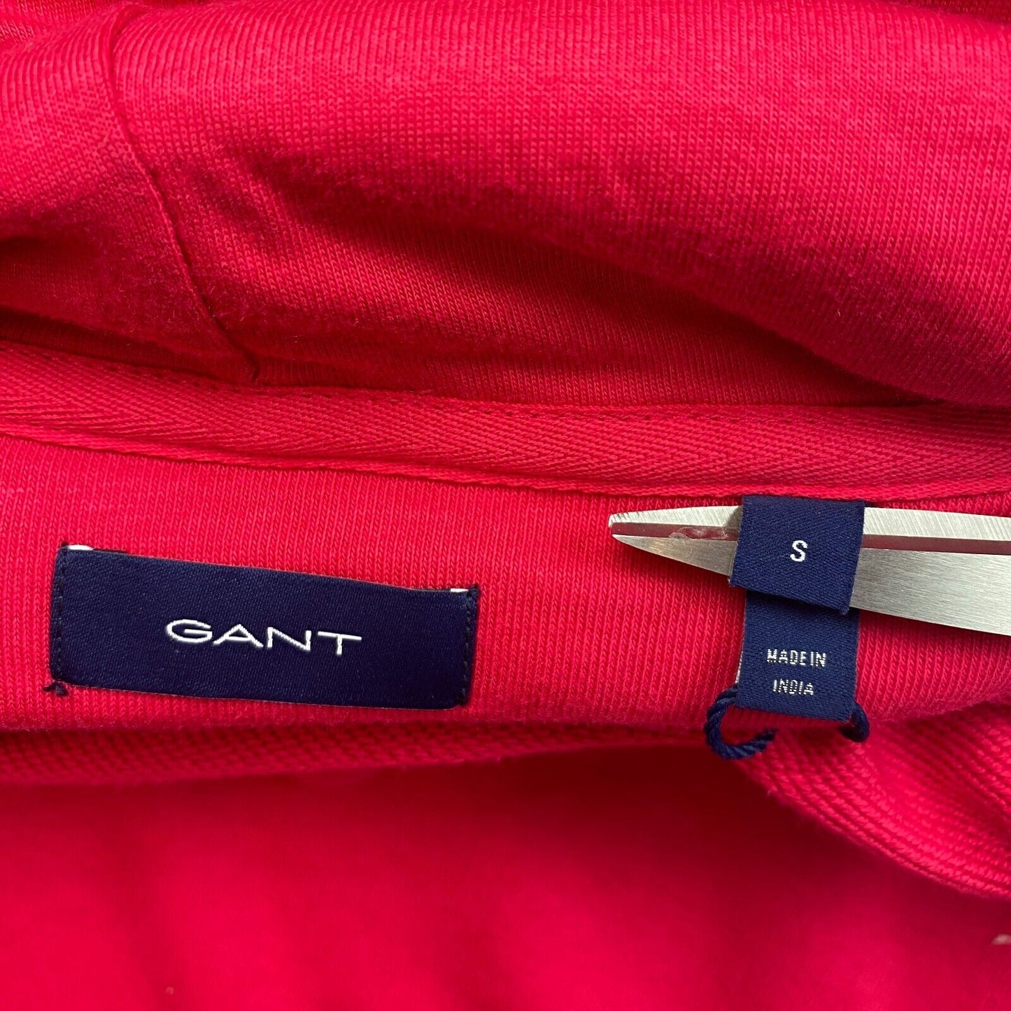 GANT Robe à capuche rouge rosé Banner Shield Taille S