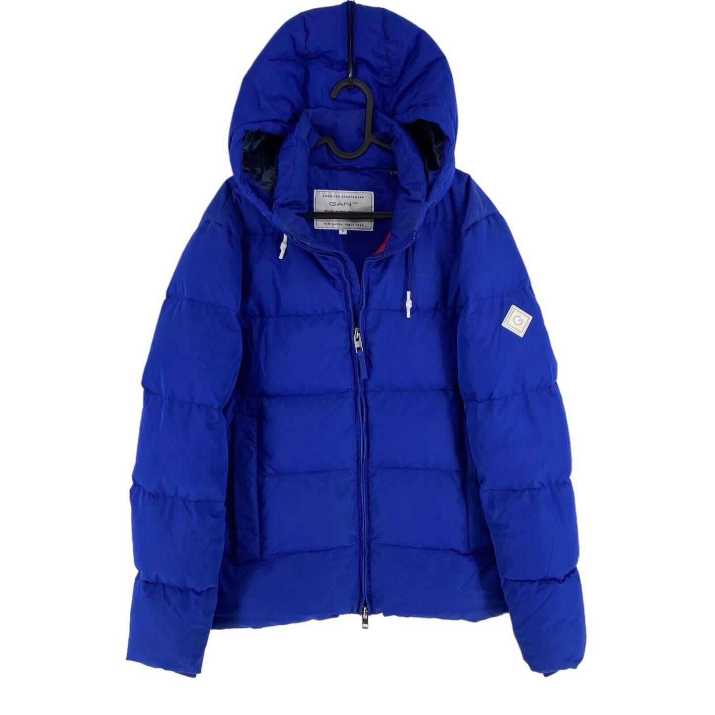 GANT, Blau, The Alta Daunen-Pufferjacke mit Kapuze, Mantel, Größe M