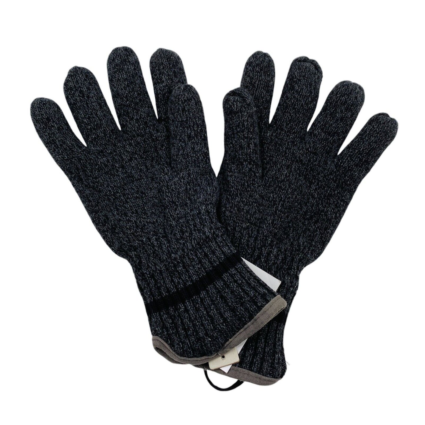 Camel Active Dark Grey Cotton Insulated Warm Knit Gloves Size XL