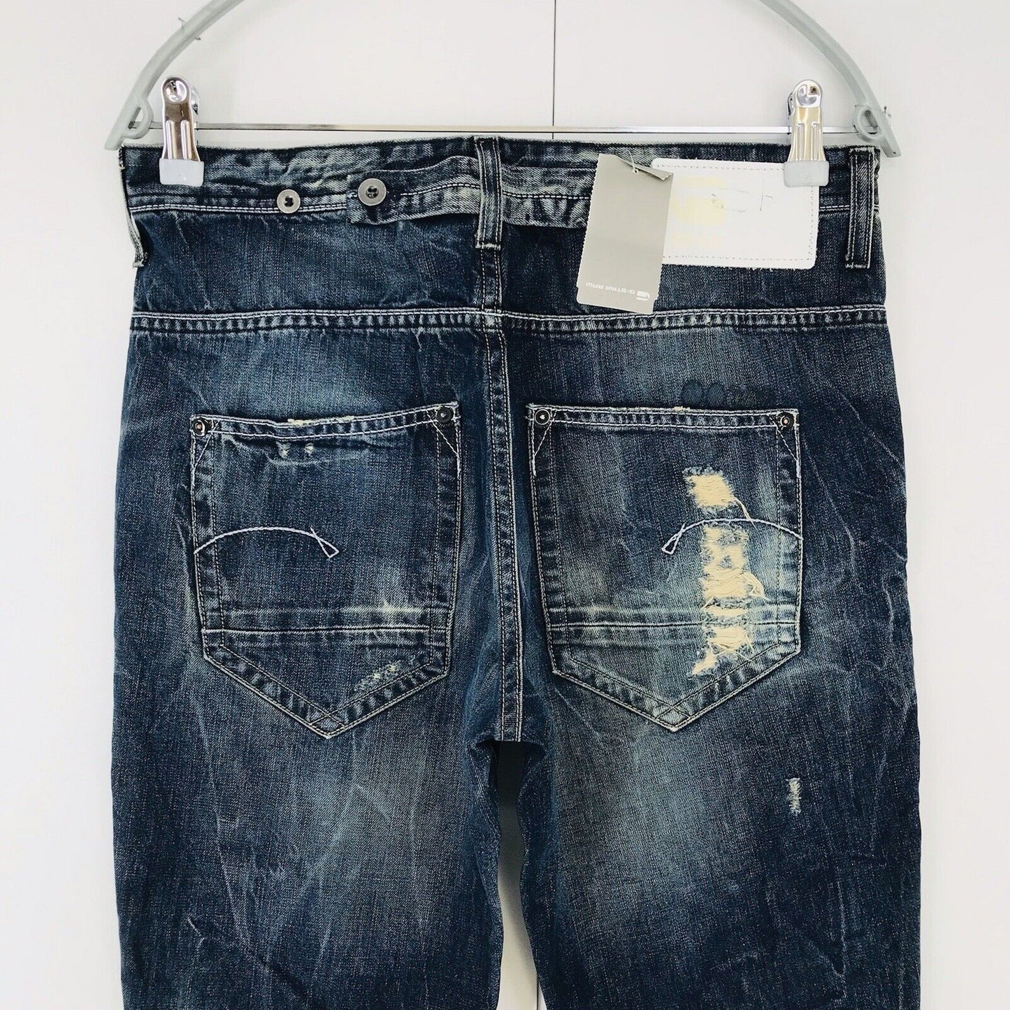 G-STAR RAW LYRIC Femmes Bleu Foncé Loose Tapered Fit Jeans W26 L32