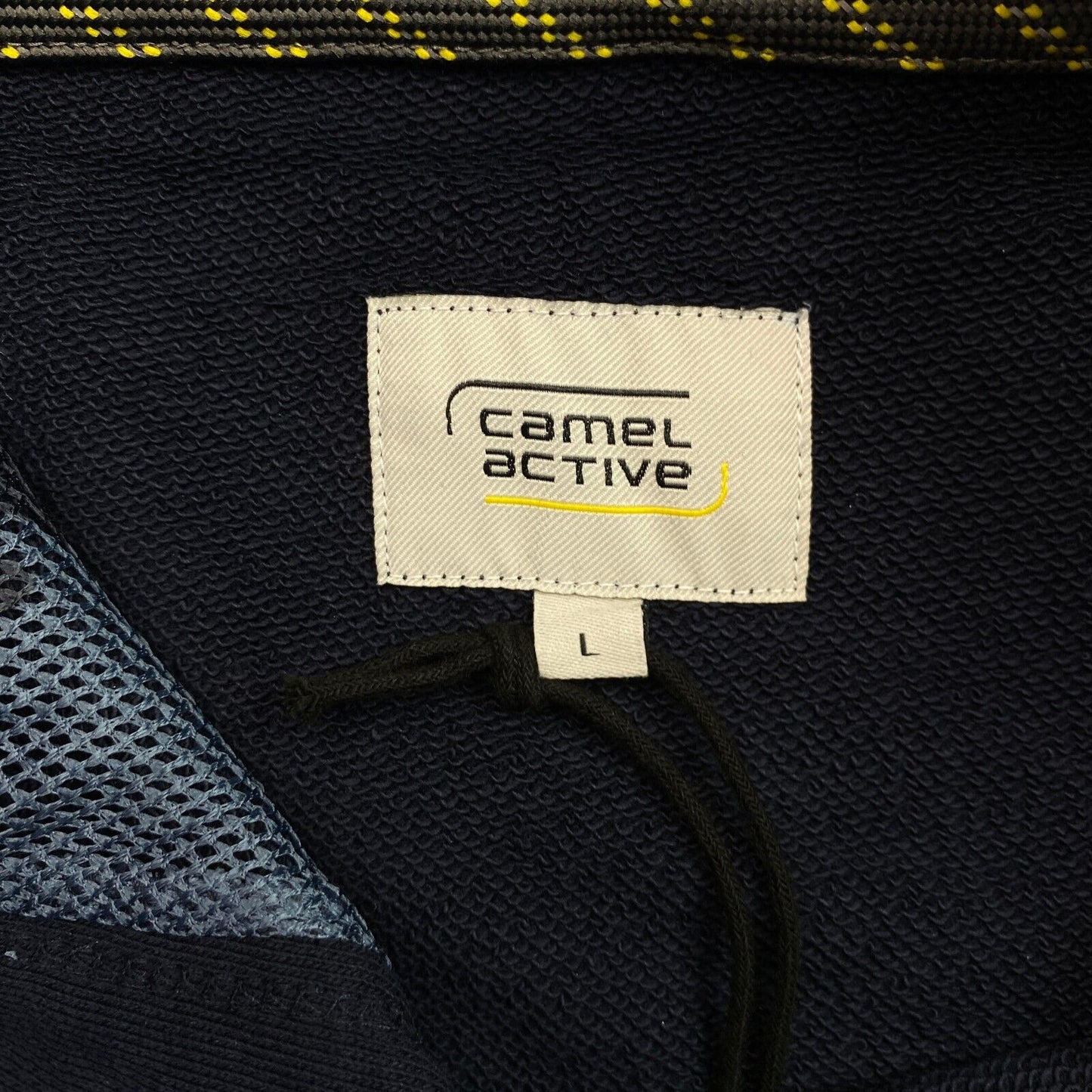 Camel Active Navy Blue Logo Hooded Sweater Pullover Size L