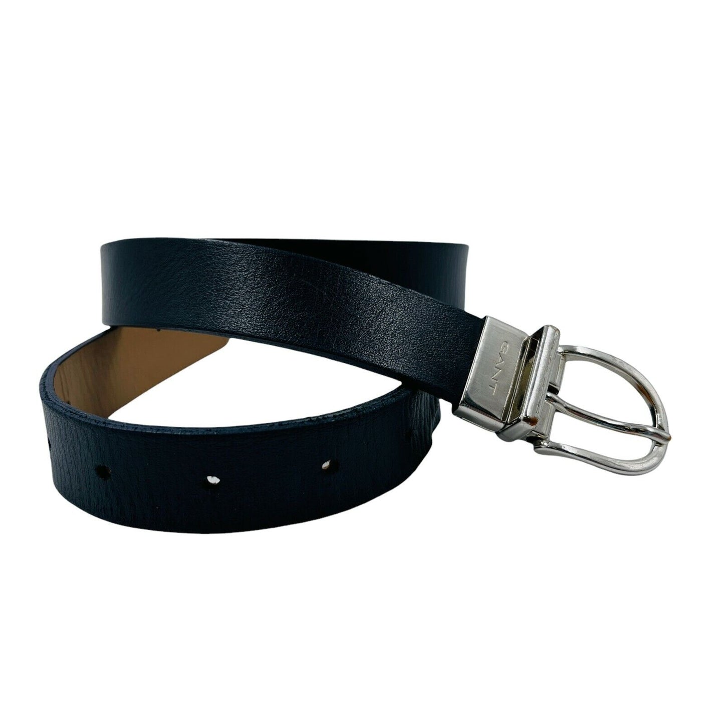 GANT Ladies Dark Blue Brown Reversible Leather Belt Size 85cm 34 inches