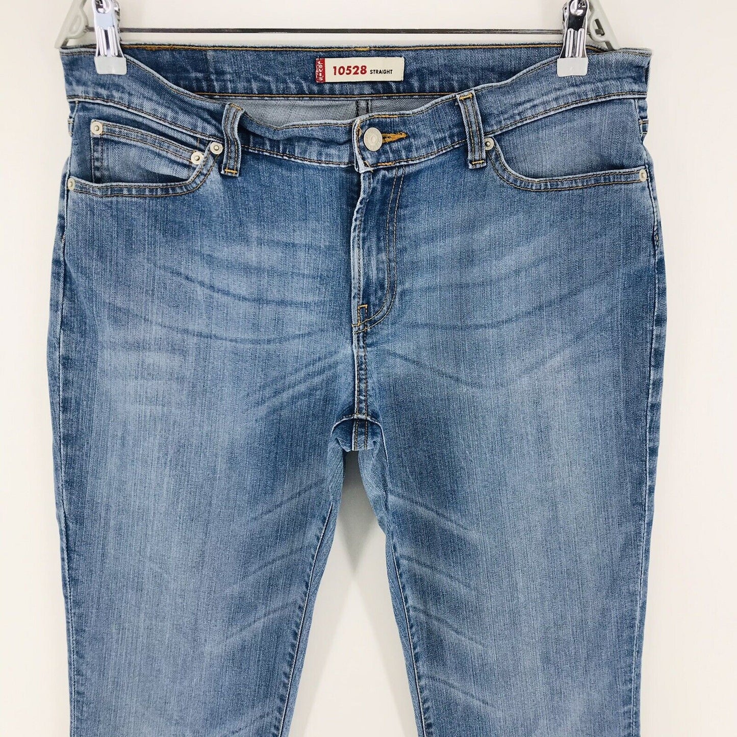 Vintage Levi's 10528 Women Blue Stretch Regular Straight Fit Jeans W33 L34