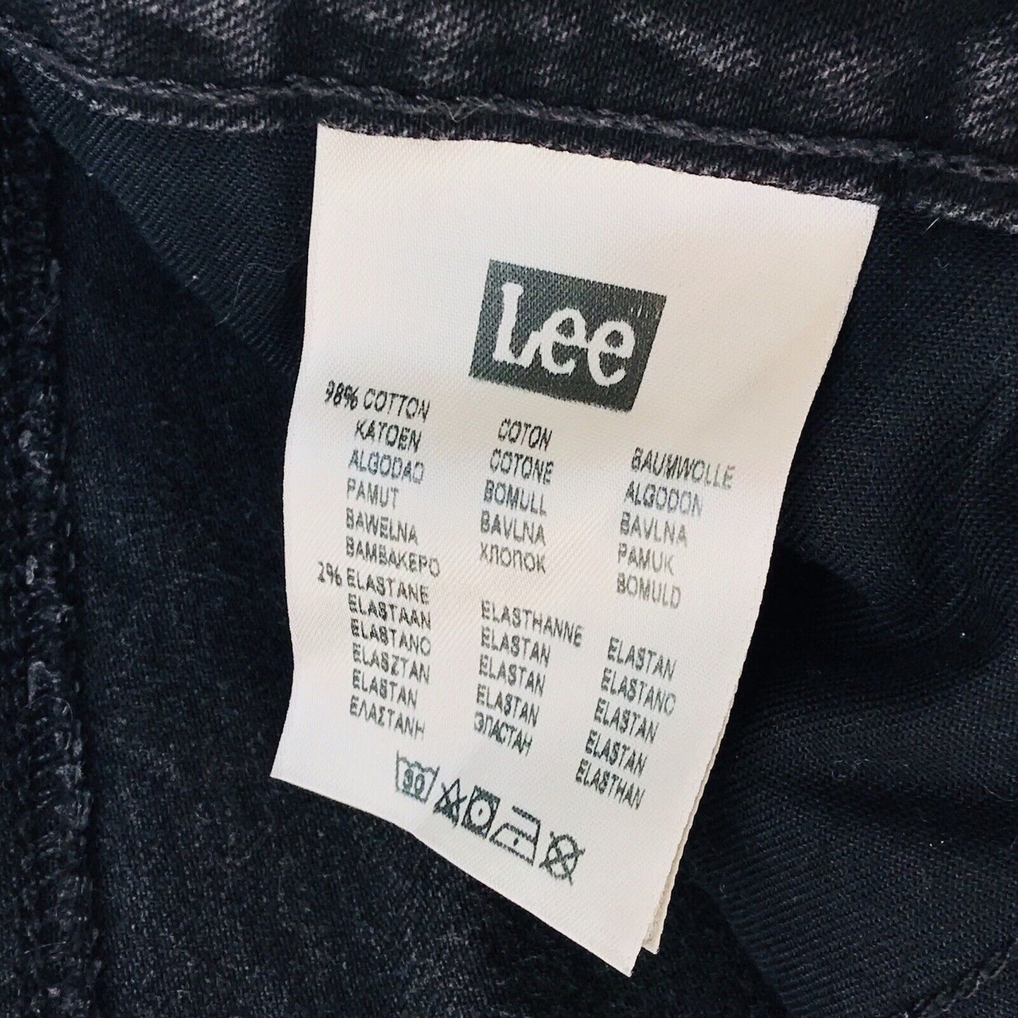 Lee MARION Women Dark Grey Stretch Regular Straight Fit Jeans W30 L32