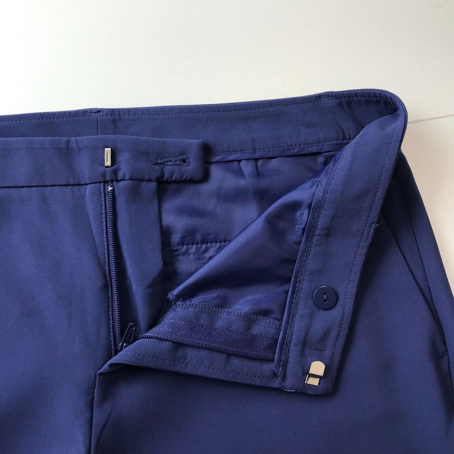 UNITED COLORS OF BENETTON Women Blue Regular Bootcut Fit Trousers EUR 38 W32