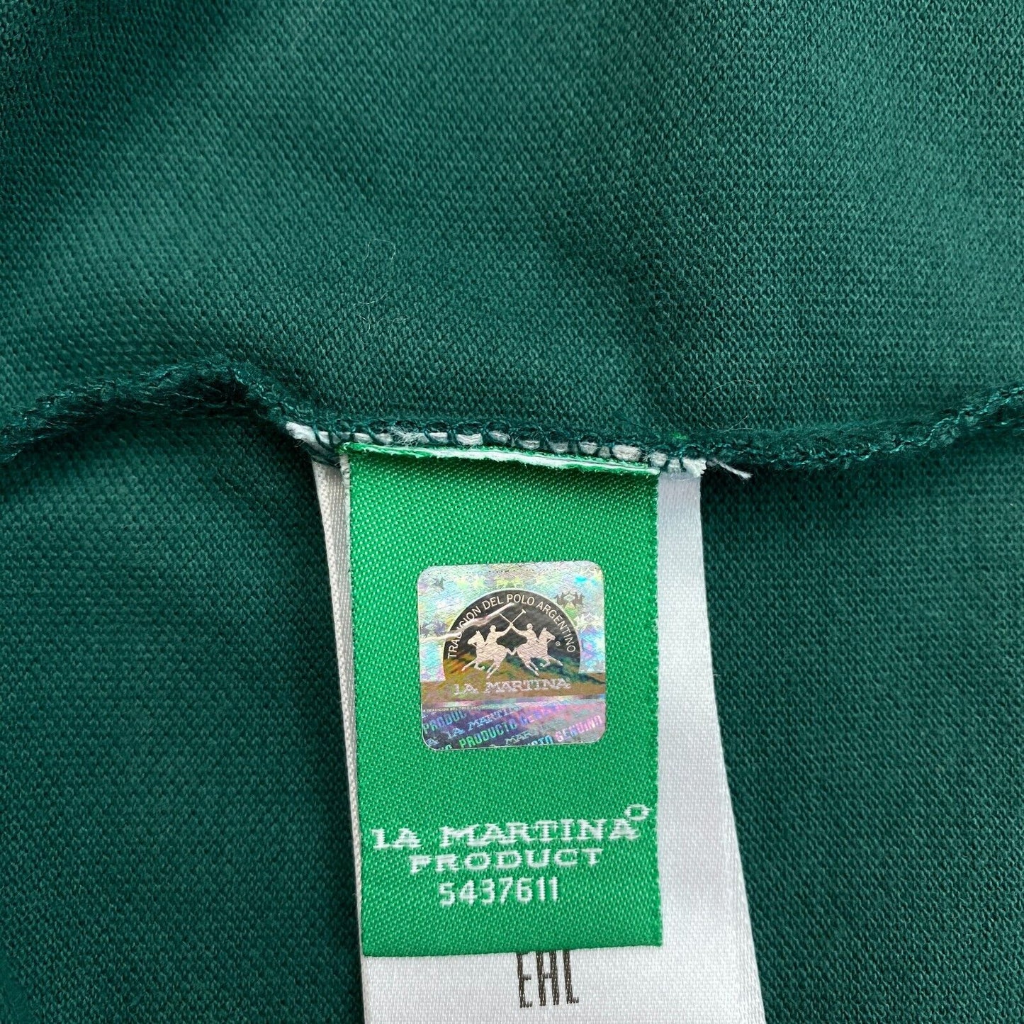 LA MARTINA Men Dark Green SS Regular Fit Polo Shirt Size XL