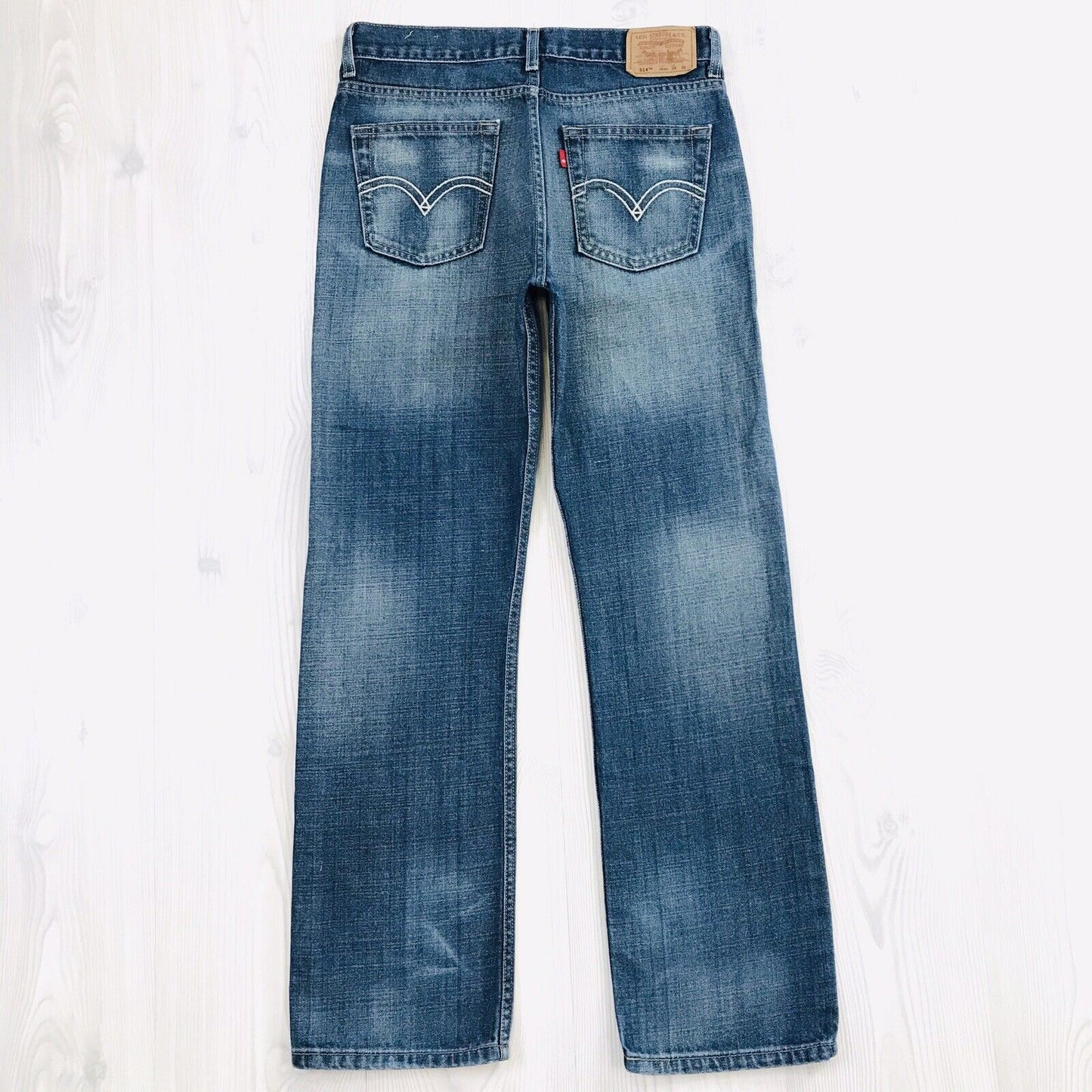 Vintage Levi's 514 Boys Blue Slim Straight Fit Jeans 16 Reg / W28 L28