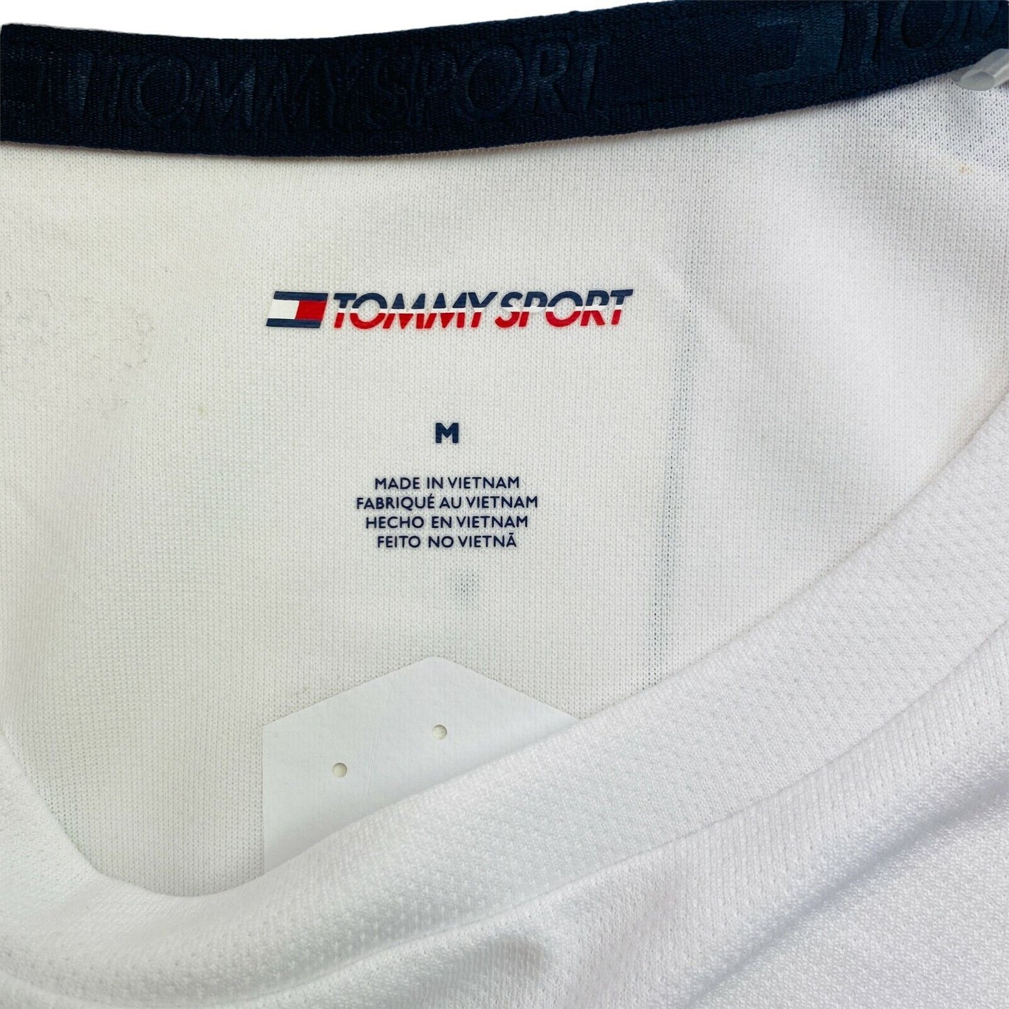 TOMMY HILFIGER Sport White Crew Neck T Shirt Size M