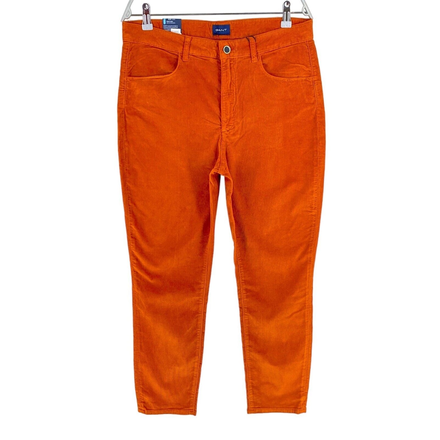 GANT Femmes Orange Foncé FARLA Corduroy Slim Fit Cropped Jeans Taille W33