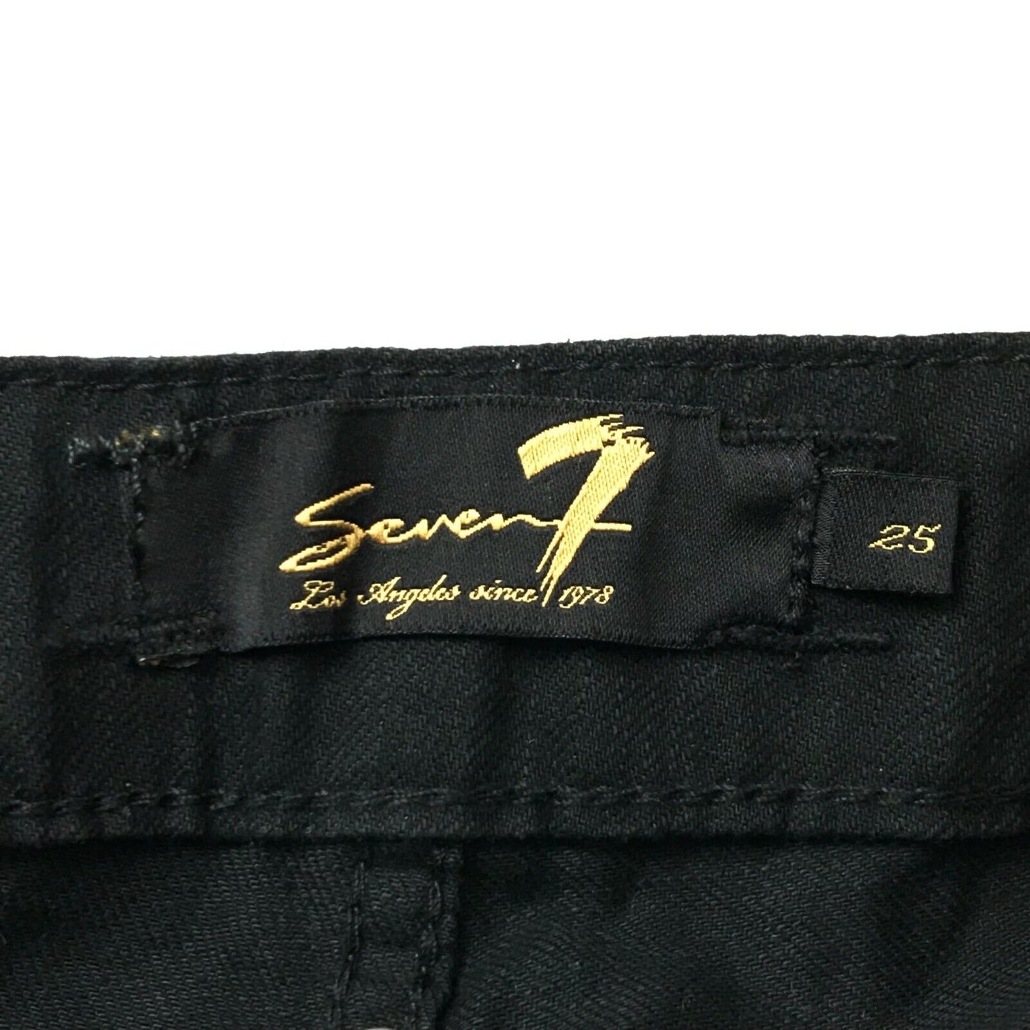 Jeans déchiré taille moyenne Seven7 MIRA pour femmes, noir, taille moyenne, prix conseillé de 255 €, W25