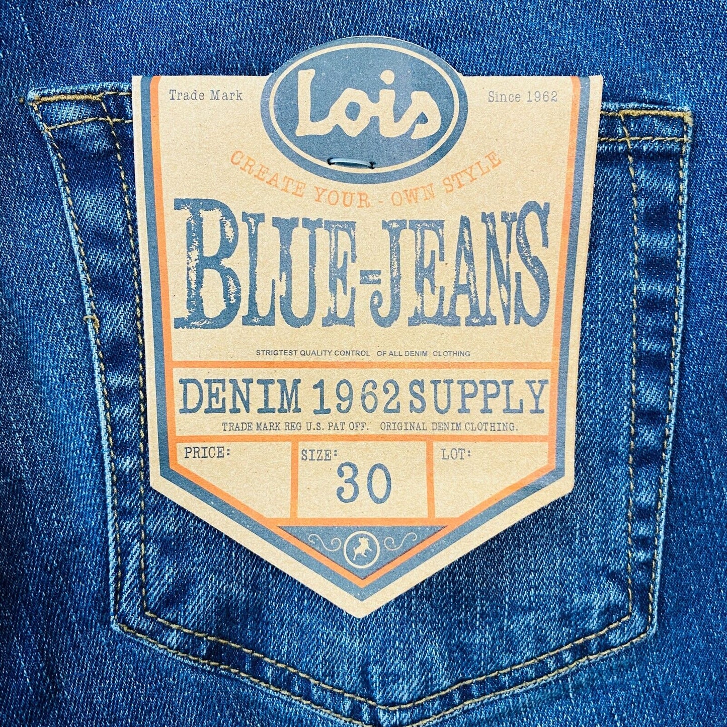 LOIS Women Blue High Waist Regular Wide Leg Fit Jeans W30