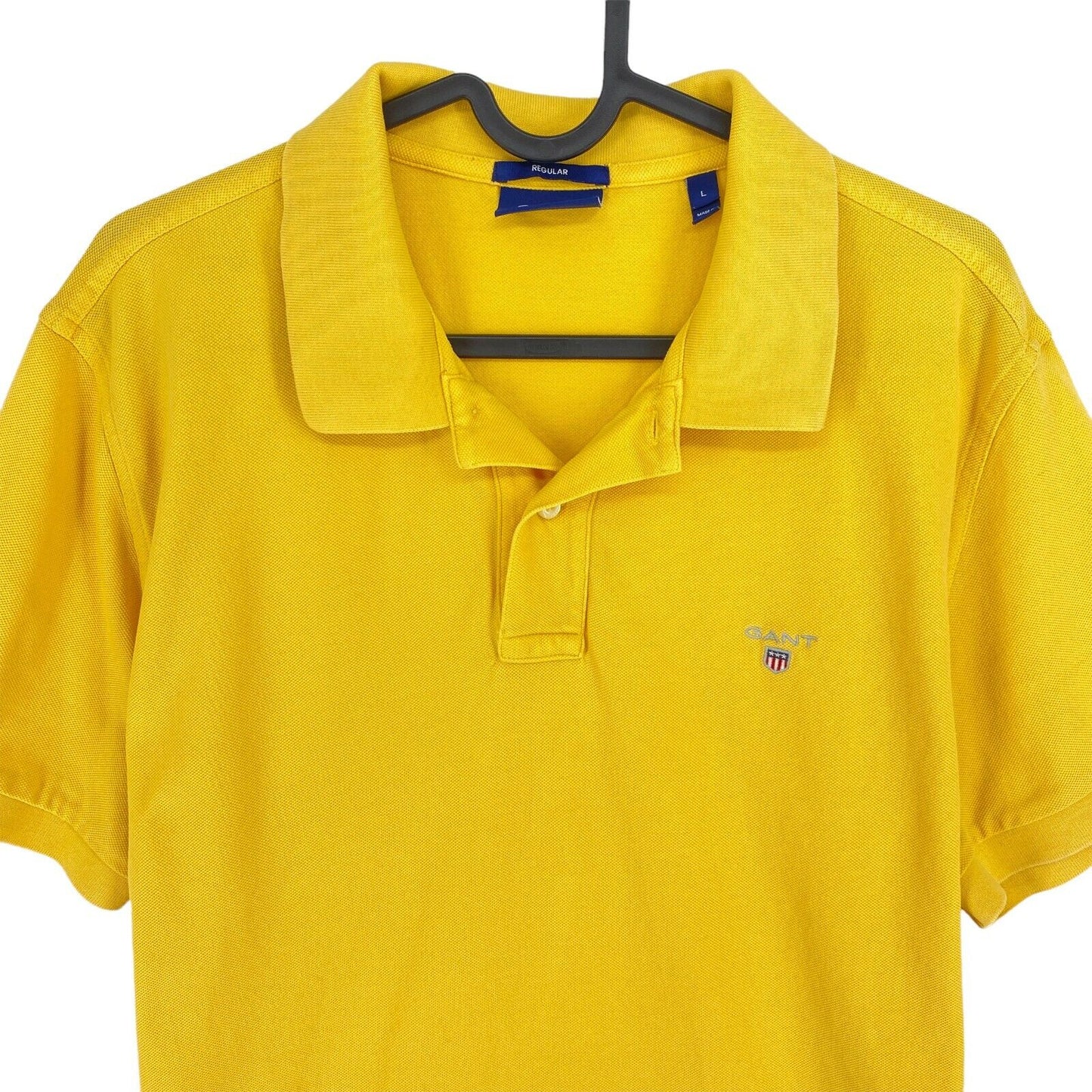 GANT Gelb Original Regular Pique Rugger Polo T-Shirt Größe L