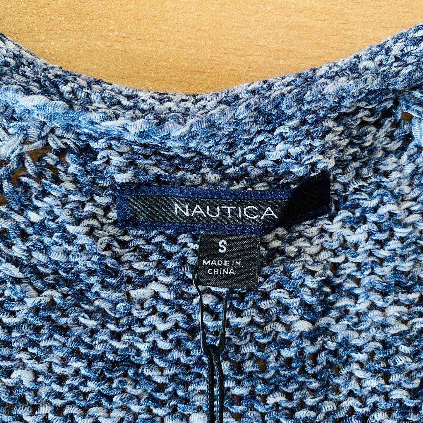 Nautica Blue Short Sleeve Knit Shirt Top Blouse Jumper Size S