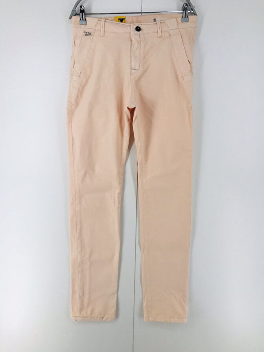 G-STAR RAW BRONSON Women Pink Loose Tapered Fit Chino Trousers Pants W27 L34