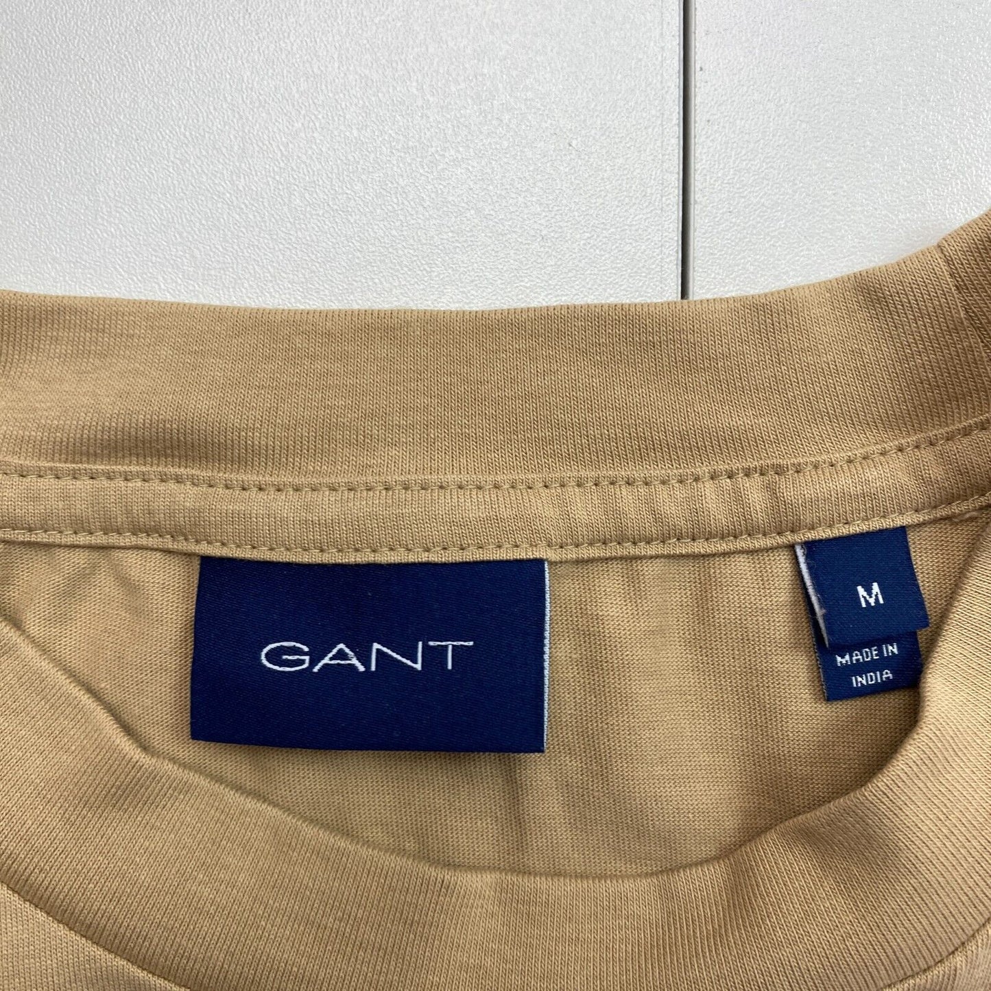 GANT Men Brown Tonal Archive Shield Crew Neck Short Sleeves T Shirt Size M