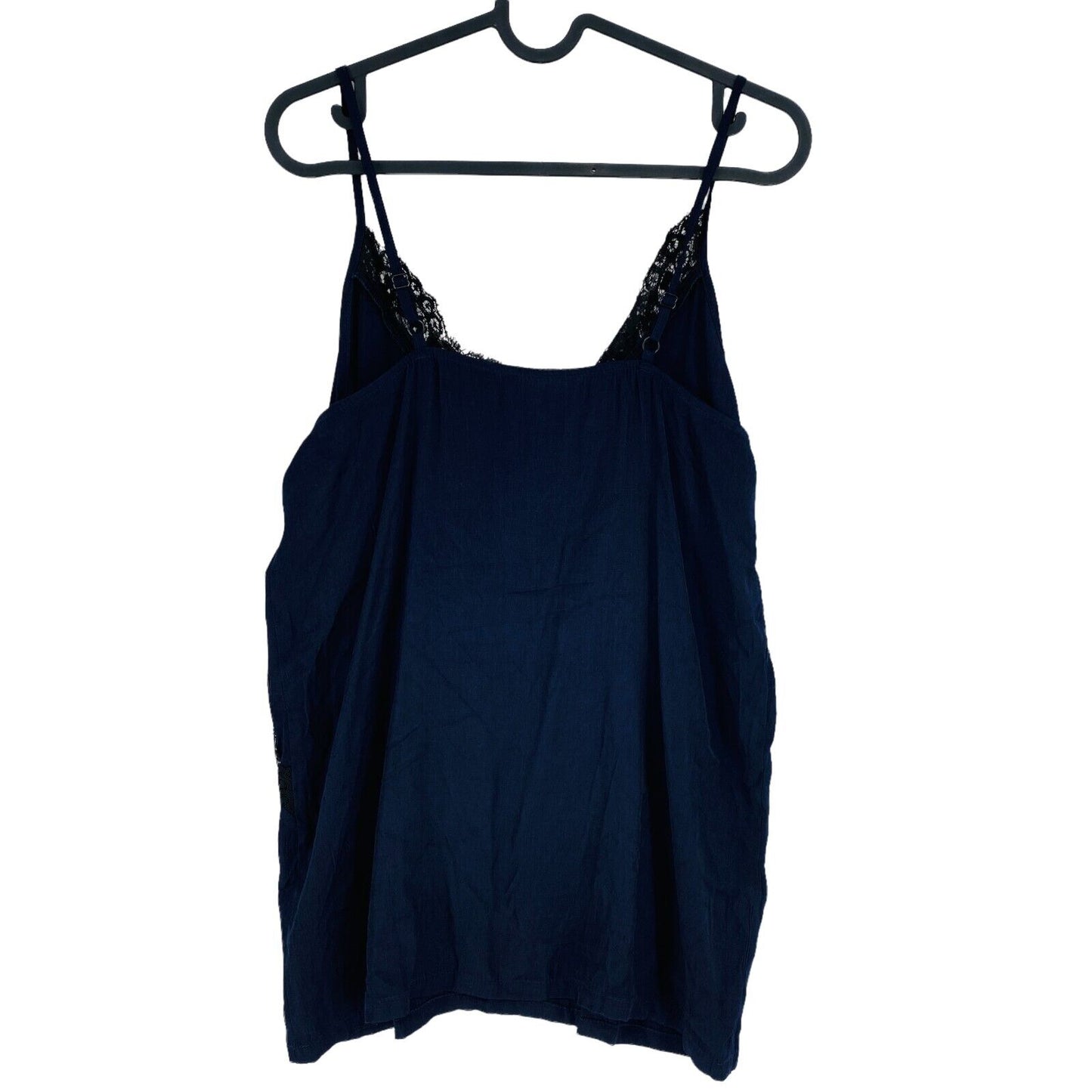 DAN GROUP Navy Blue Sleeveless V-Neck Tank Top Size EU 36 UK 8 US 6