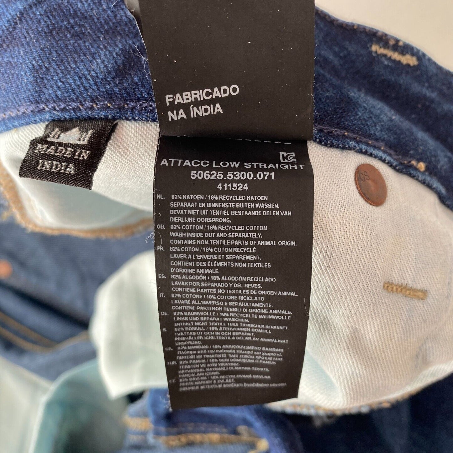 G-STAR ATTACC Jean coupe droite régulière bleu foncé taille W31 L32