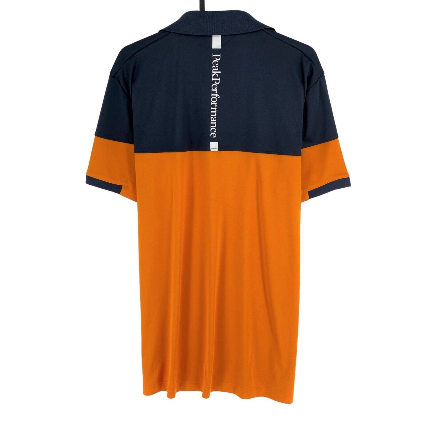 Peak Performance Orange Player Block Polo Shirt Size S