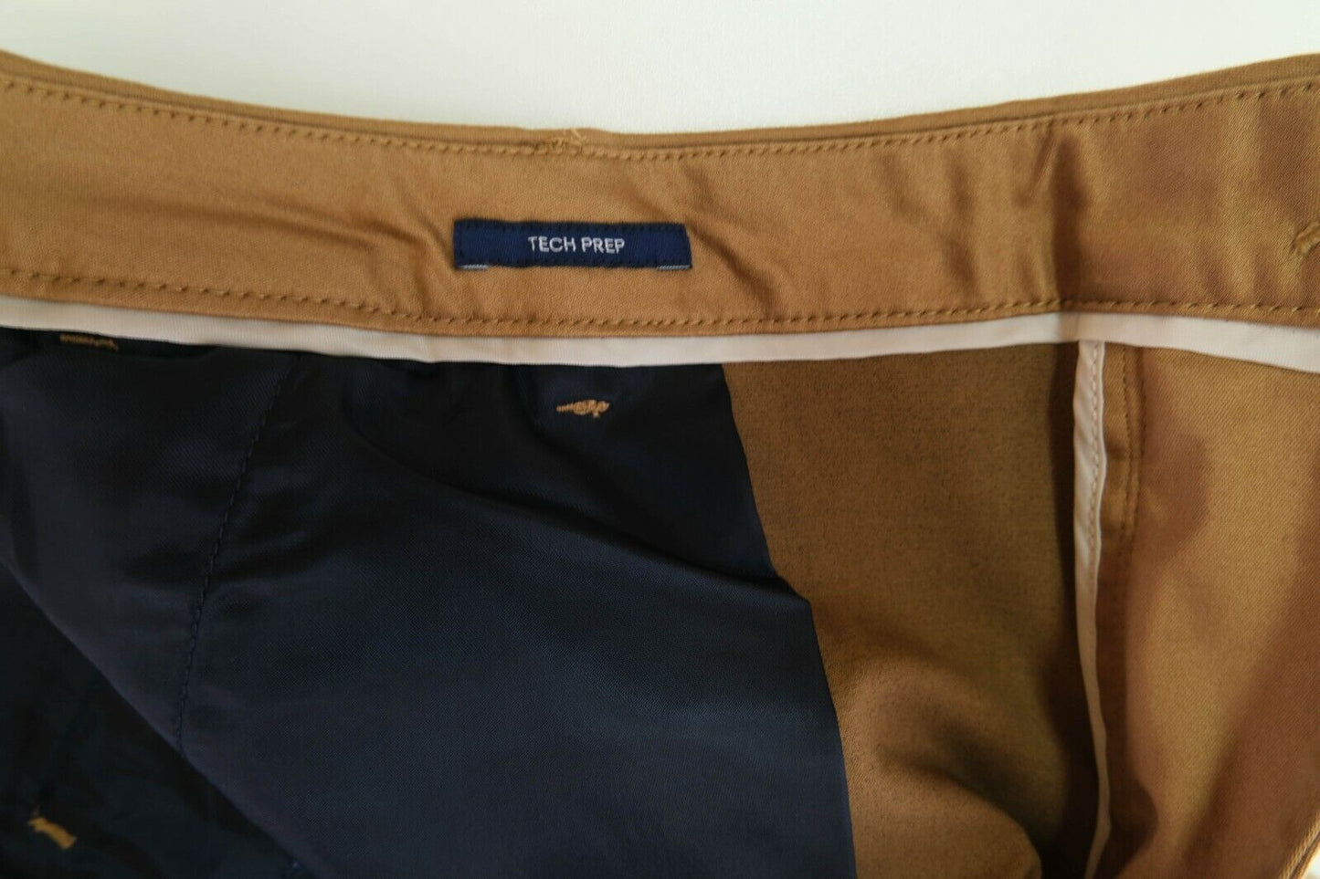 GANT Brown Satin Tech Prep Slack Pants Trousers Size EUR 42 UK 16 US 12