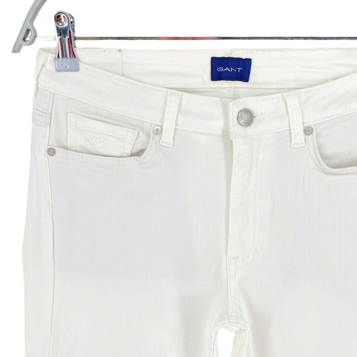 GANT White Denim Relaxed Shorts Size W27