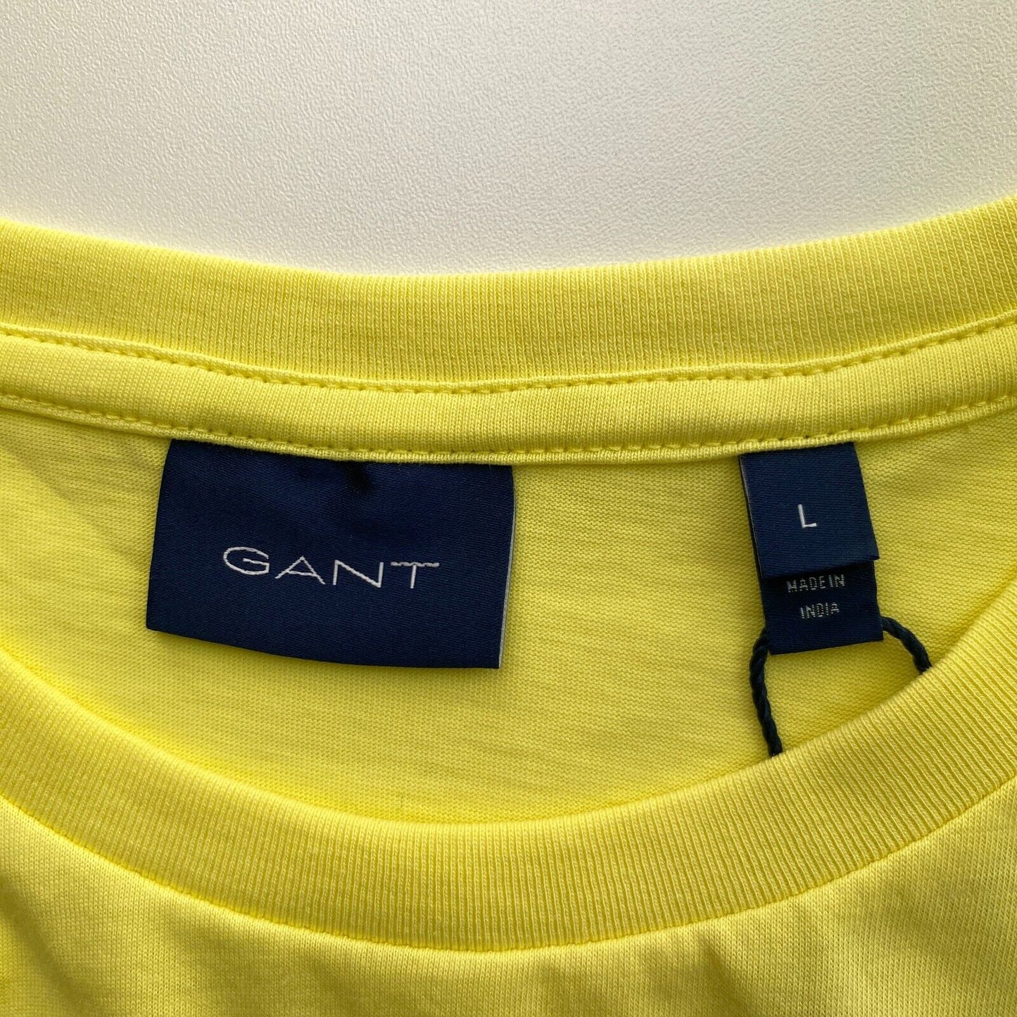 GANT Yellow Original Crew Neck T Shirt Size L