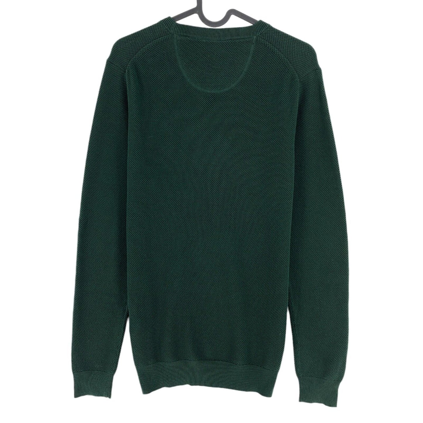 GANT Dark Green Cotton Pique Crew Neck Sweater Pullover Size S