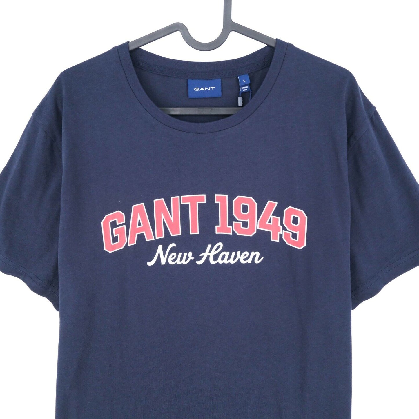 GANT T-shirt à col rond avec logo bleu taille L