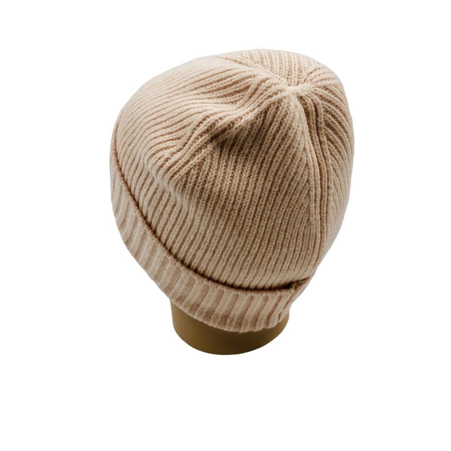 GANT Light Pink Unisex Wool Blend Lined Beanie Hat One Size