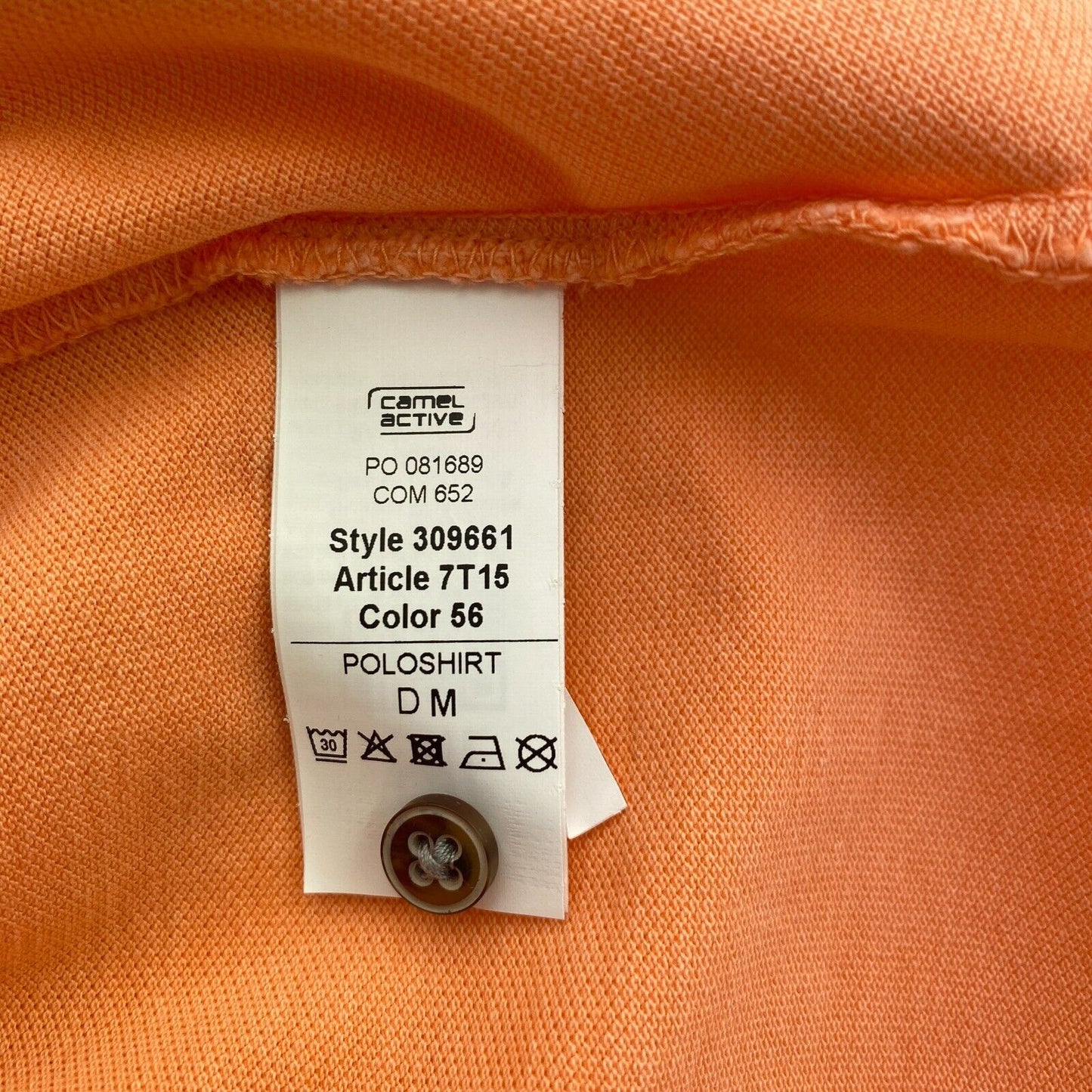 Camel Active Hellorange Piqué Poloshirt SS Größe M