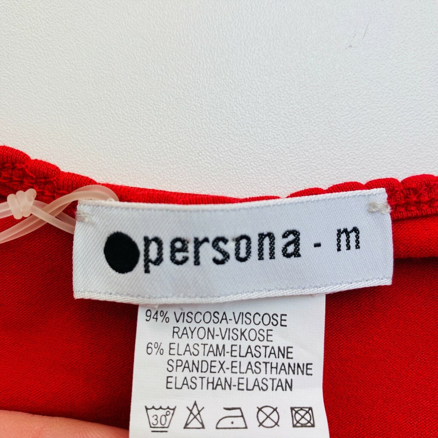 PERSONA Red Round Neck Tank Top Size M