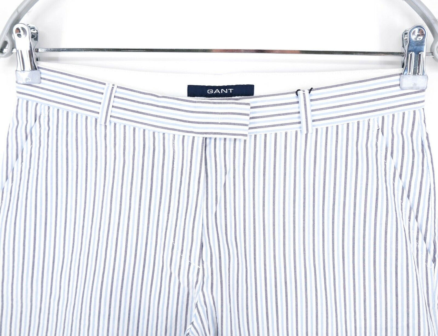 GANT White Blue Striped Seer Sucker Shorts Size EU 34 UK 8 US 4