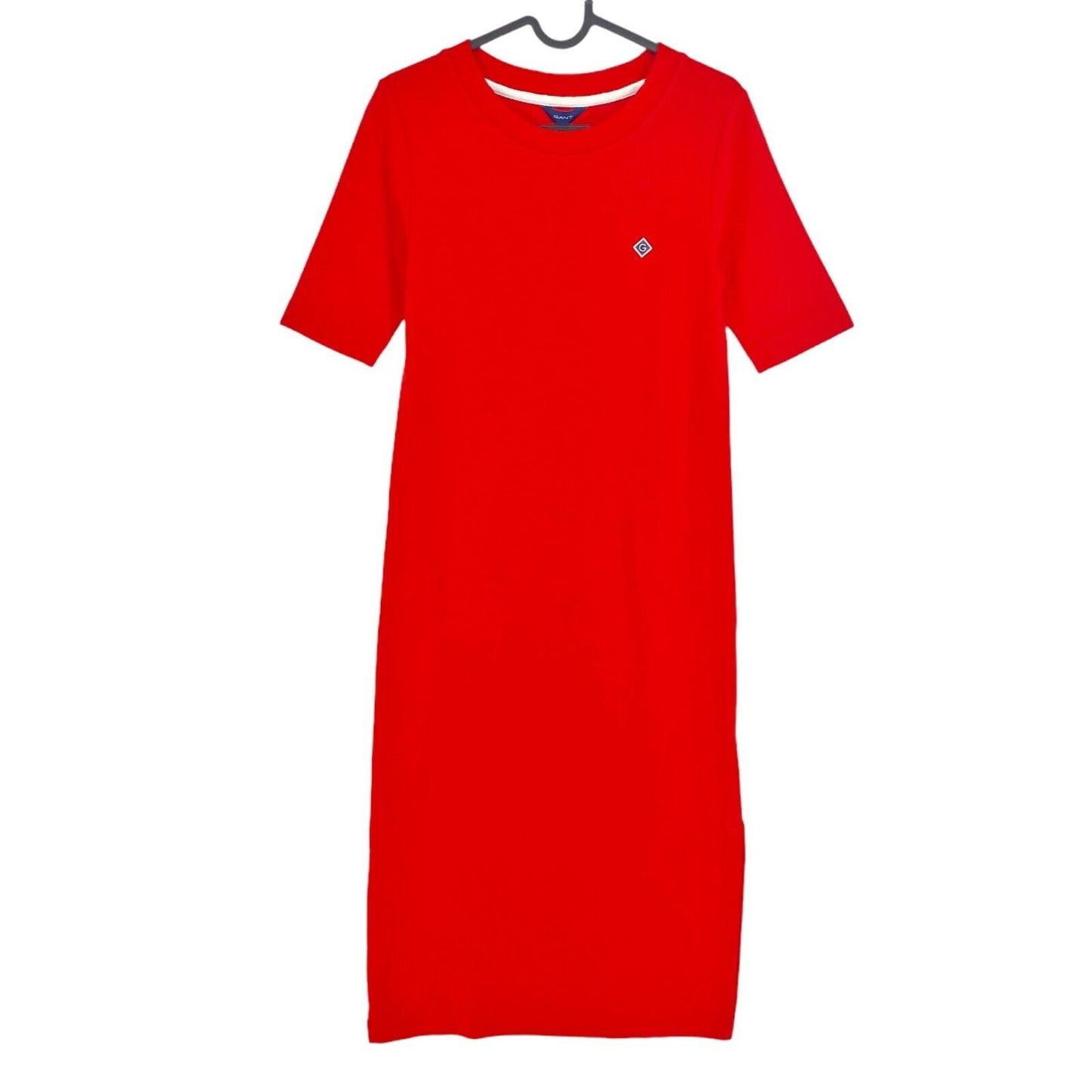 GANT Red Icon G Jersey Manches Courtes Longue Robe T-shirt Taille XS