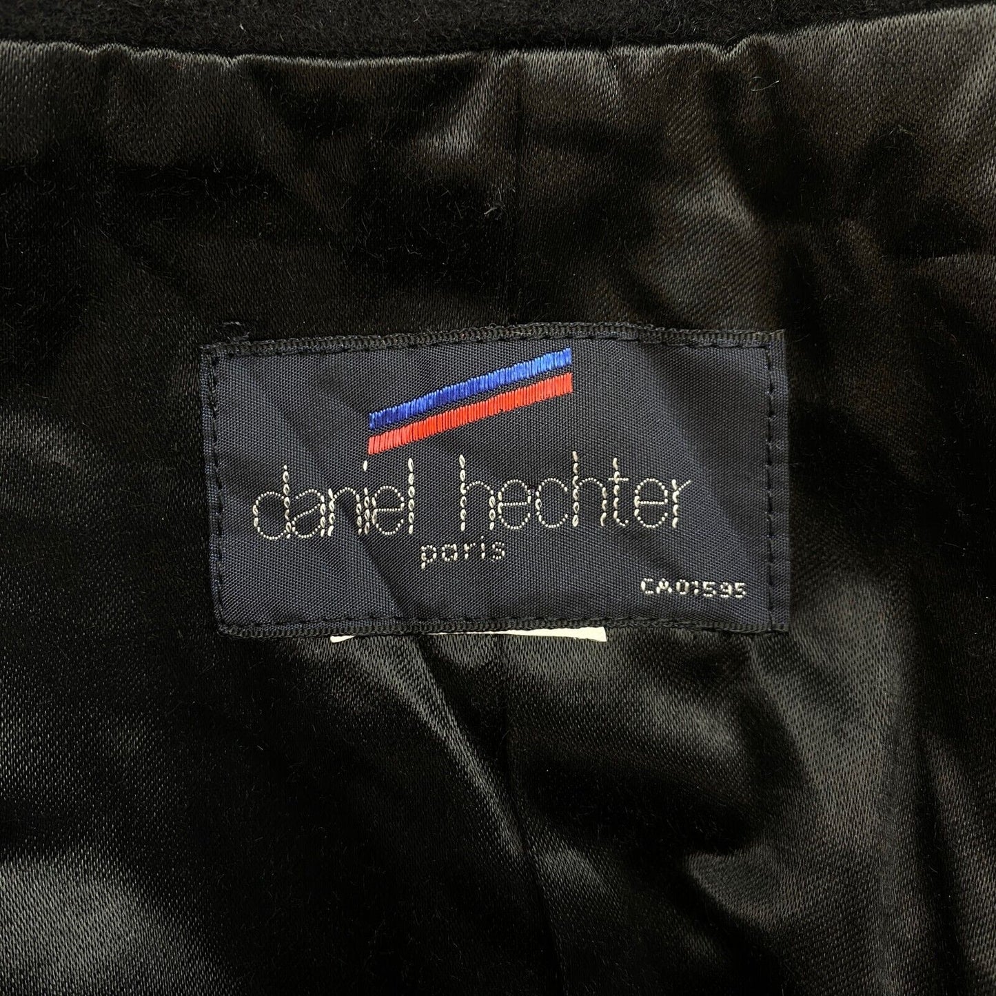 DANIEL HECHTER Black Wool Blend Biker Jacket Coat Size S