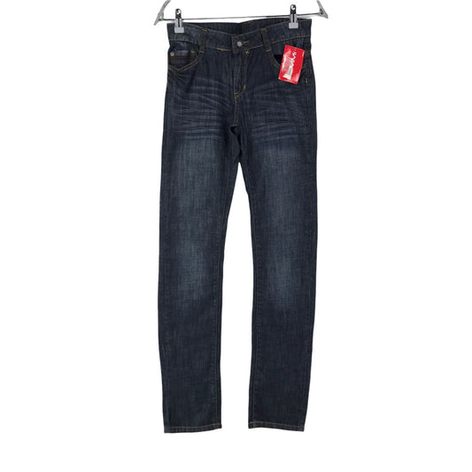 LEMMI Damen Jeans in Dunkelblau, Regular Straight Fit, Größe W28