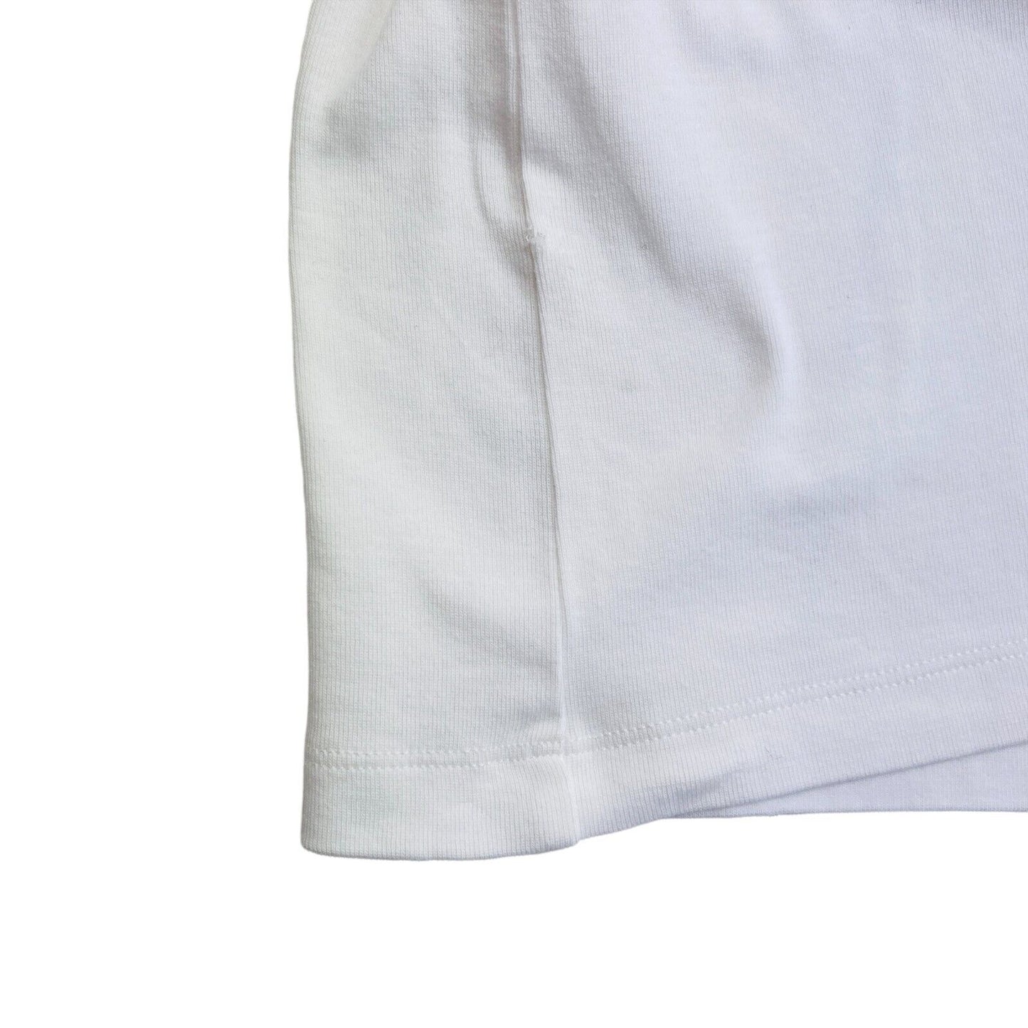 GANT T-shirt blanc à col rond côtelé 1x1 Taille L